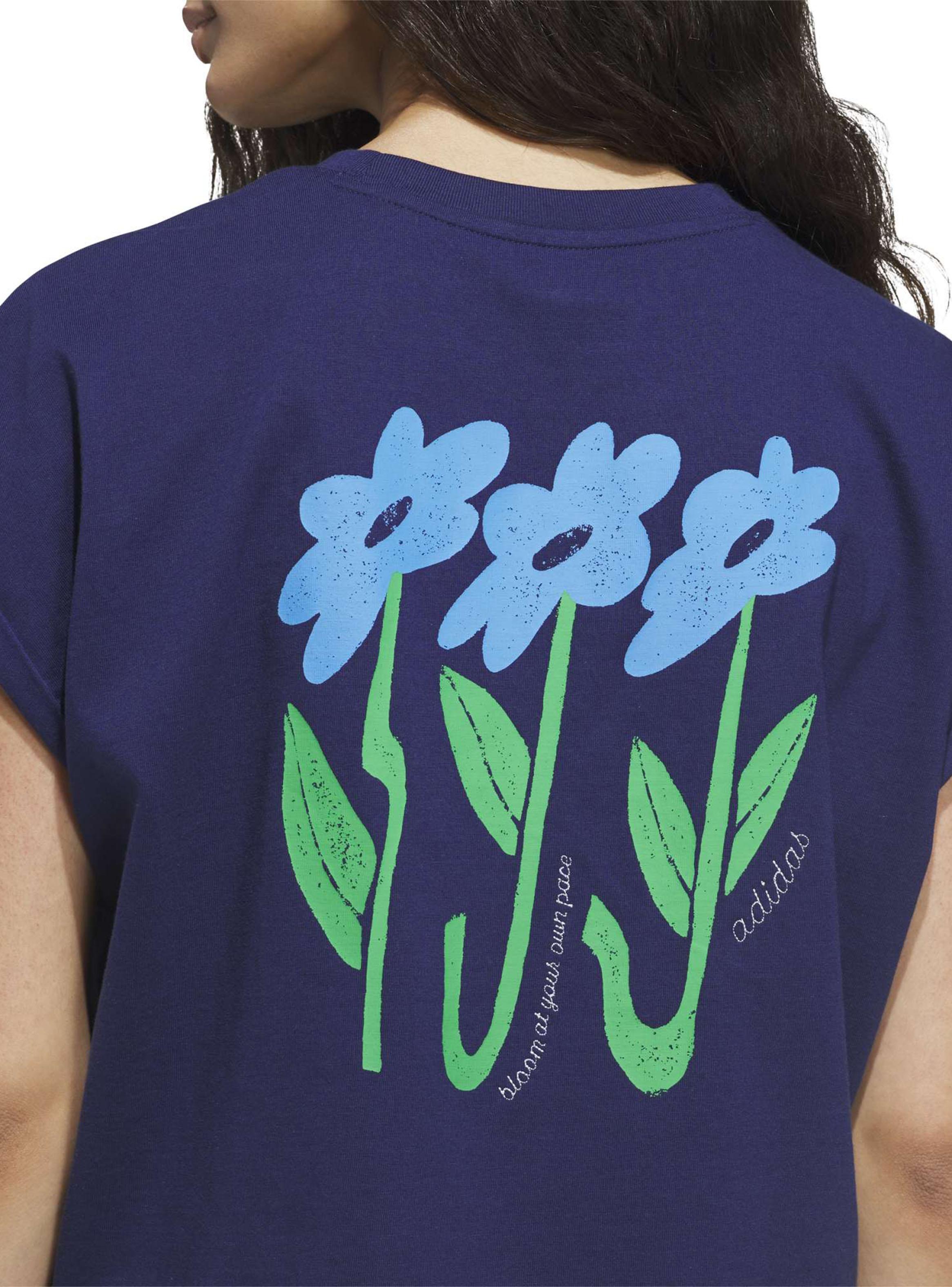 Polera Three Flowers Graphic Manga Corta-3