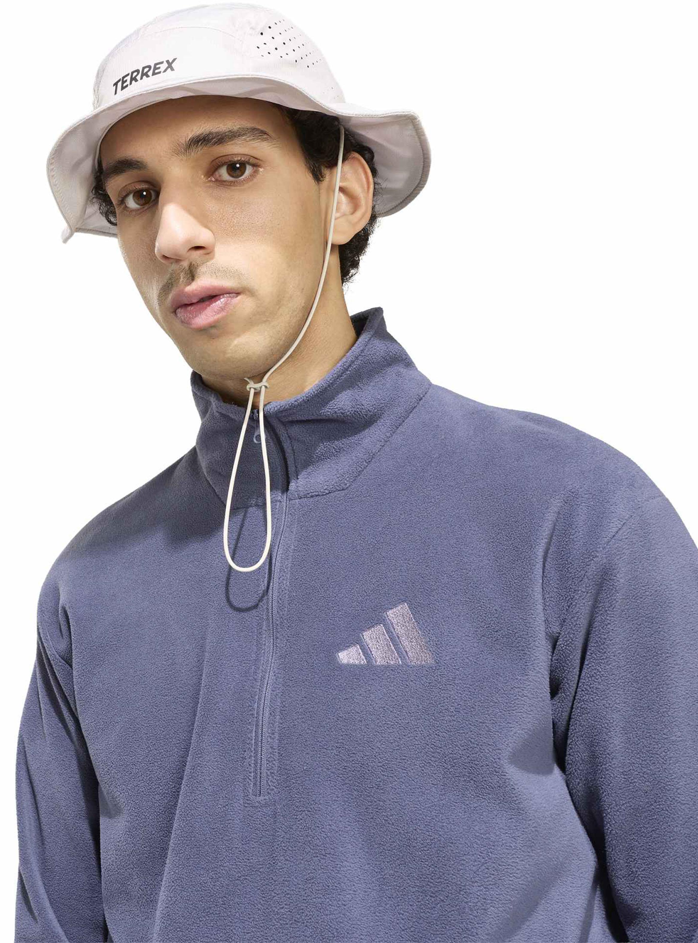 Chaqueta Tela Fleece Terrex Essentials Medio Cierre Frontal-2