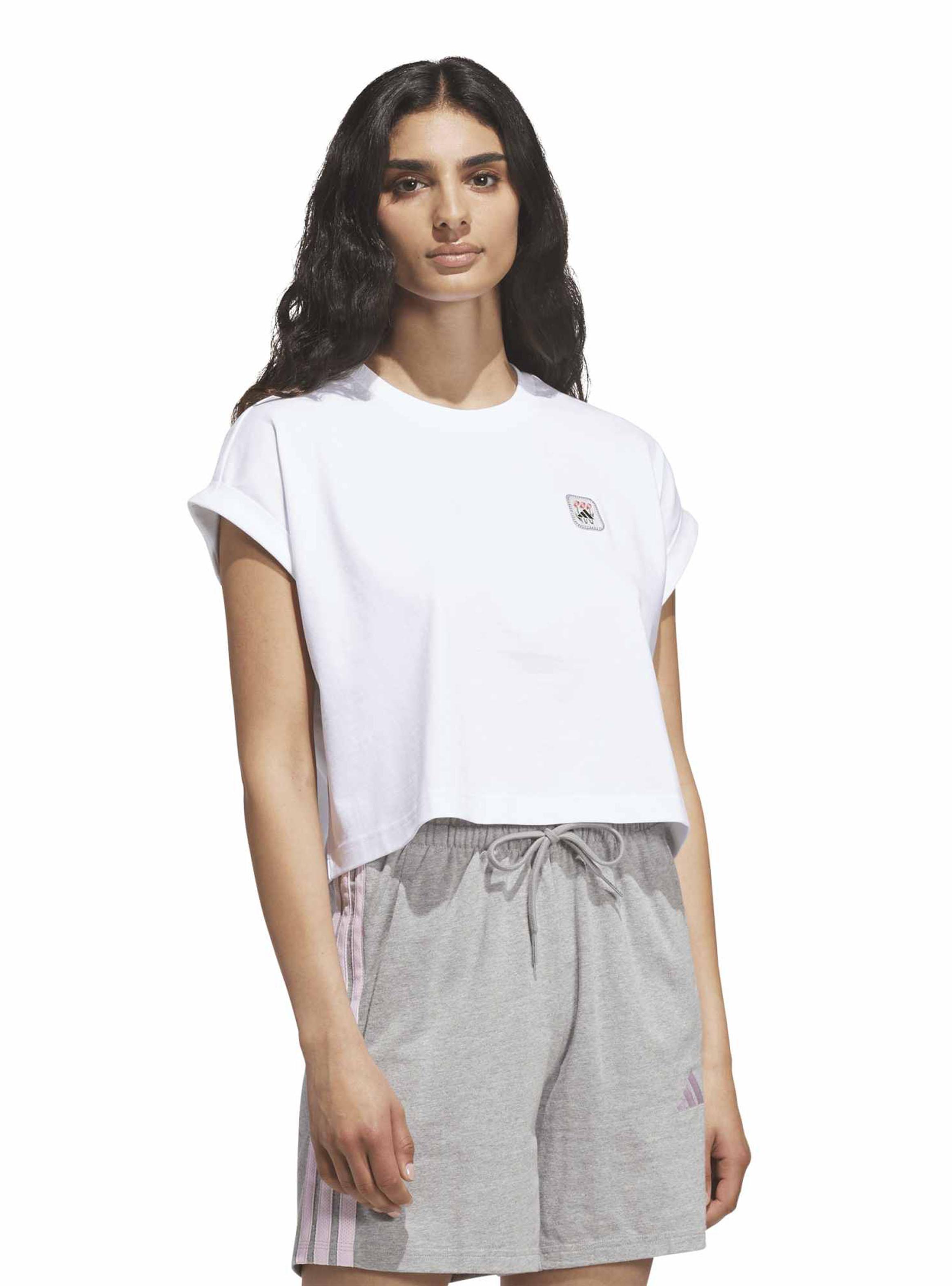 Polera Graphic Three Flowers Manga Corta-0
