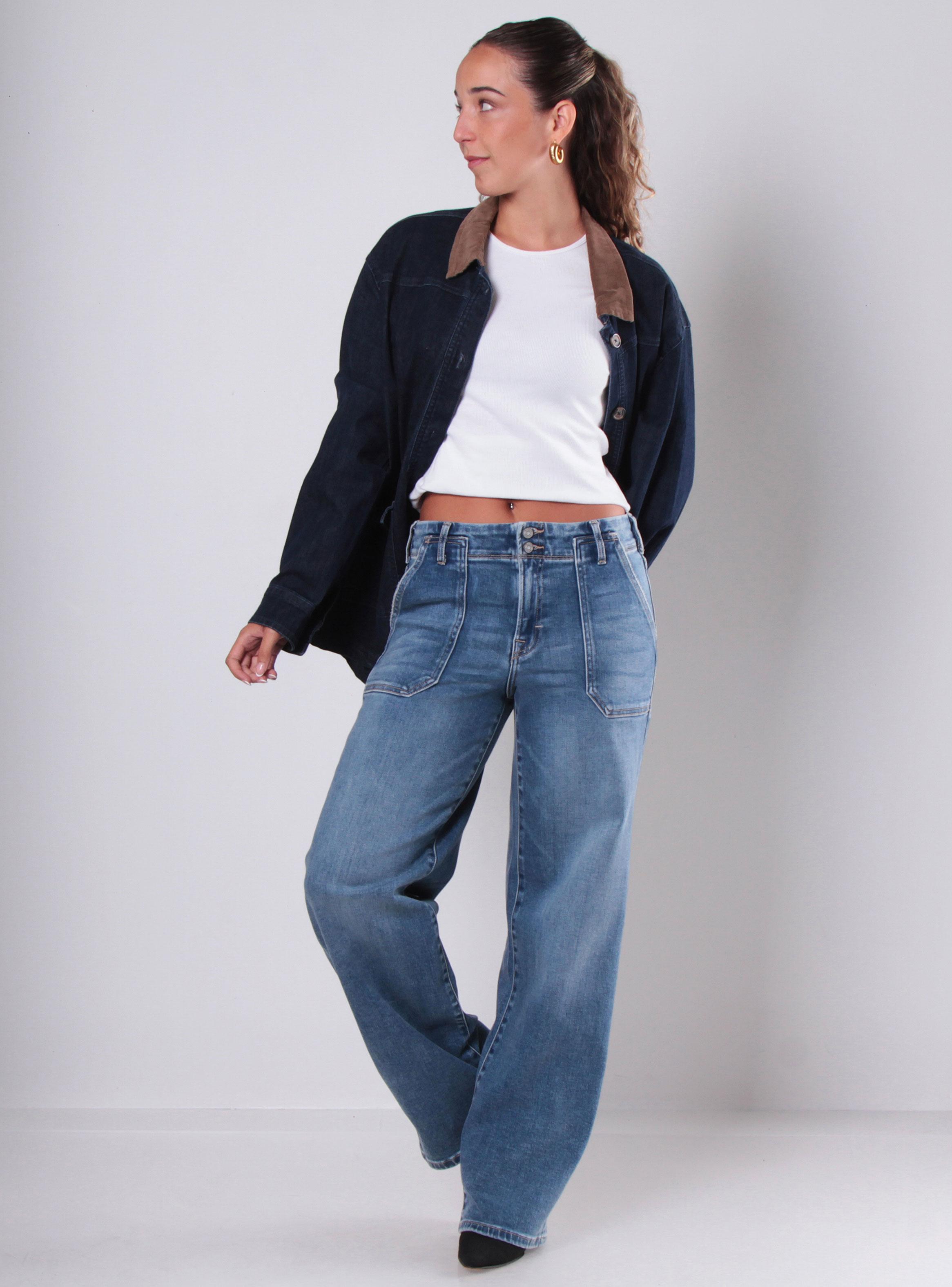 Jeans Recto Tiro Alto Pretina Media Logan-3
