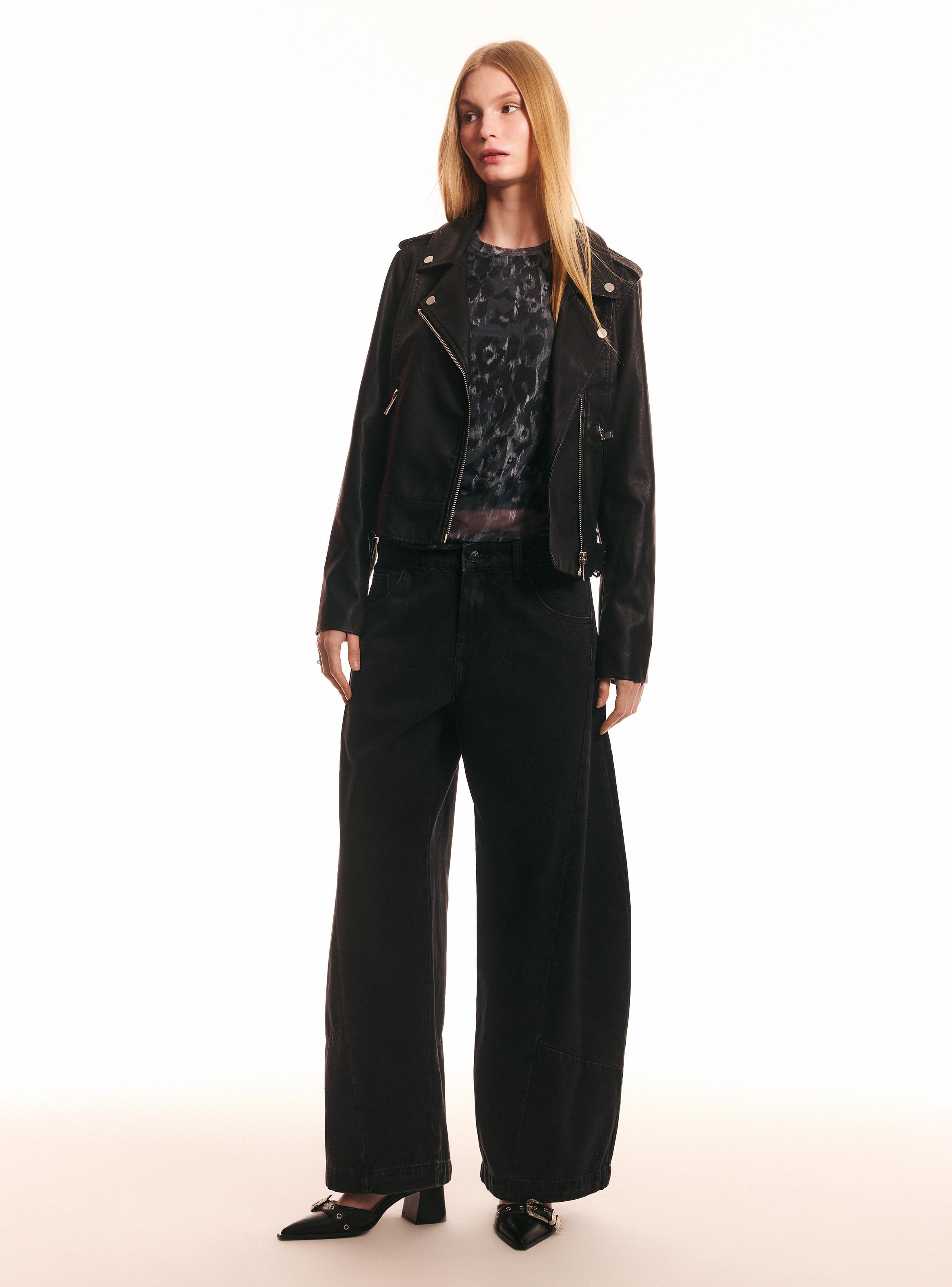 Chaqueta Biker Look Cuero-4