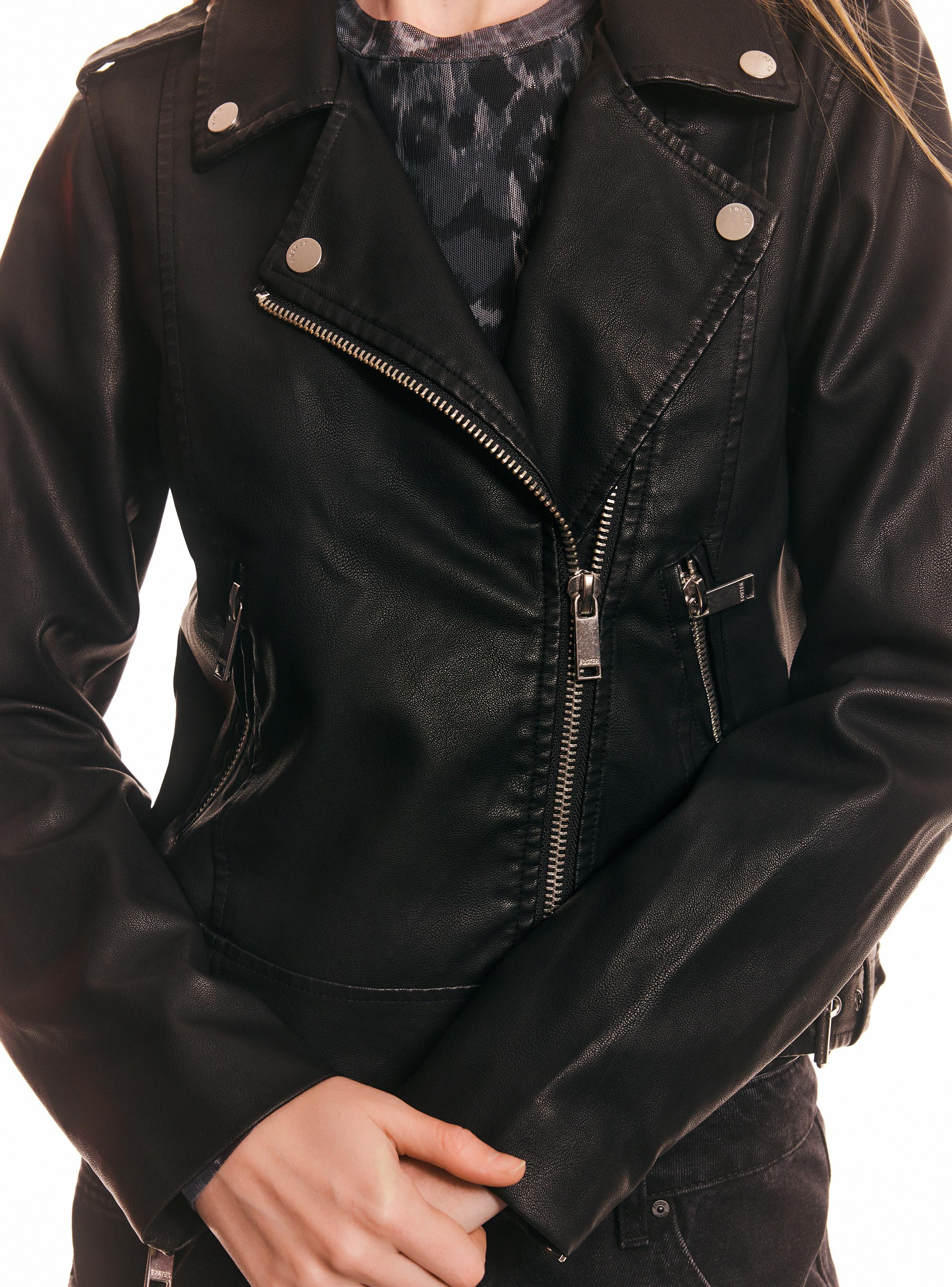 Chaqueta Biker Look Cuero-3