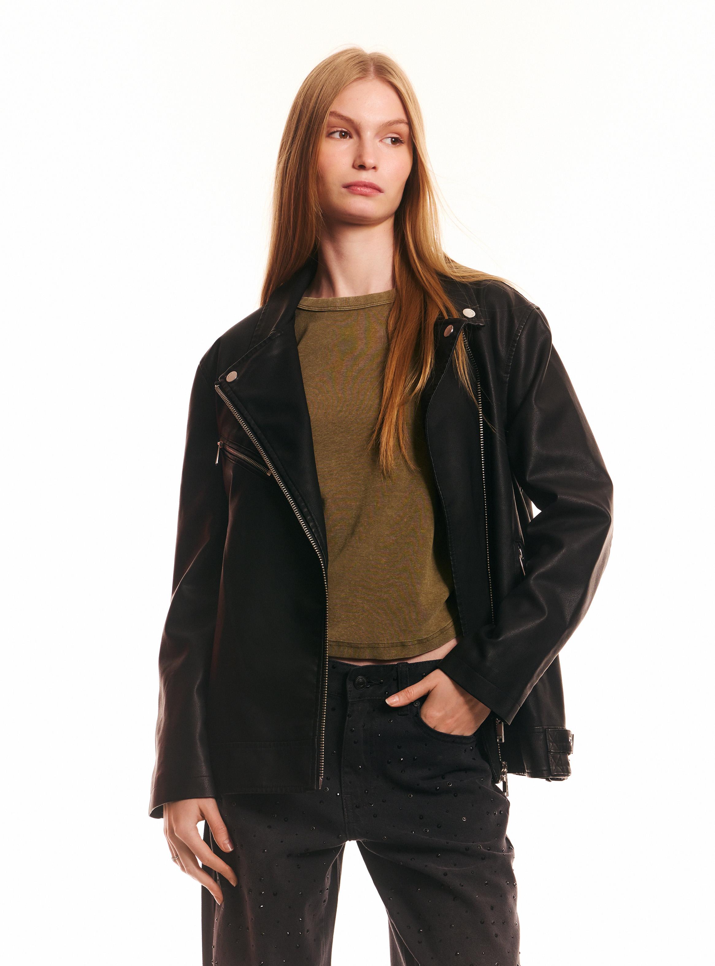 Chaqueta Biker Solapa y Cierre-0