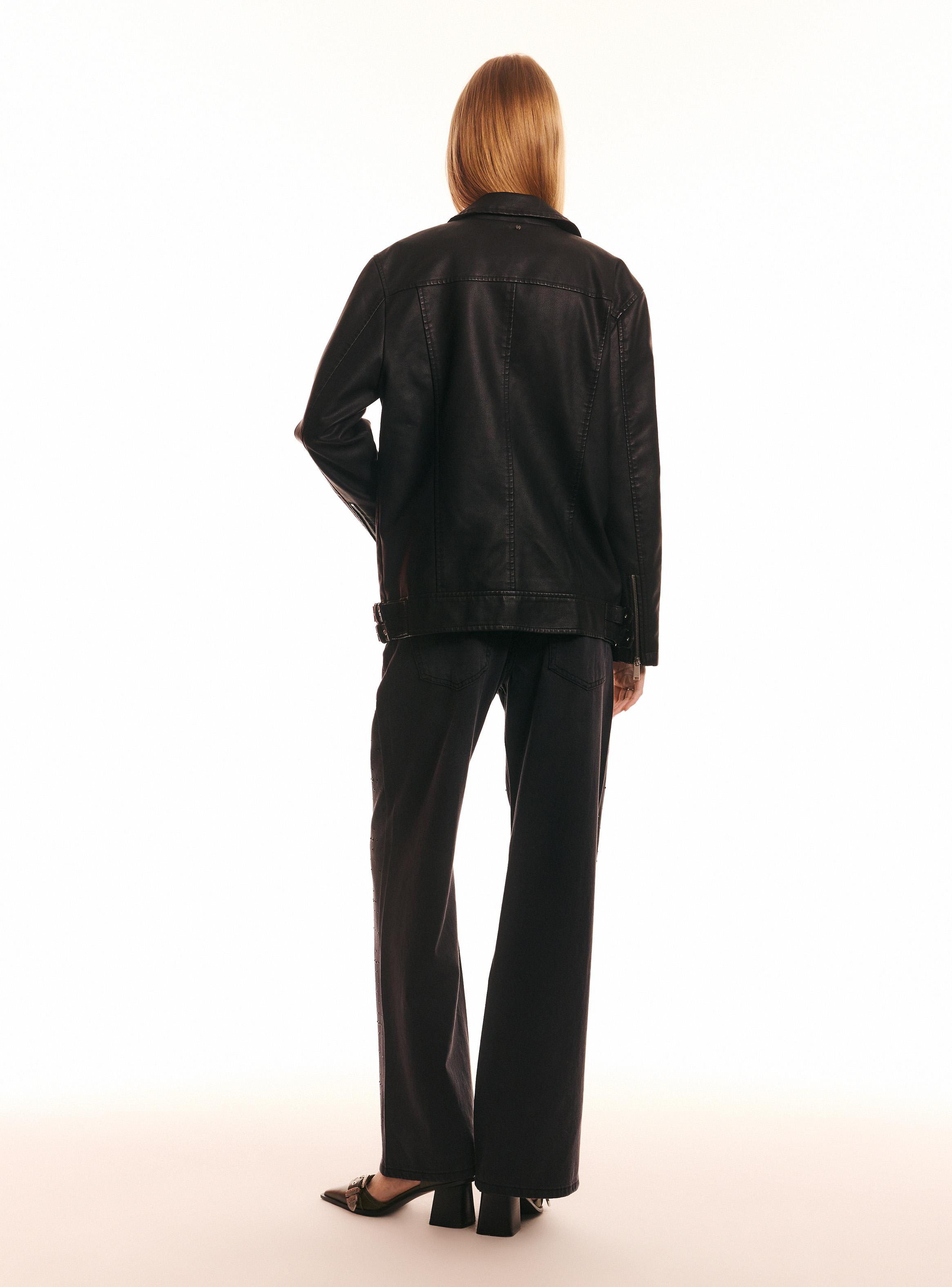 Chaqueta Biker Solapa y Cierre-5