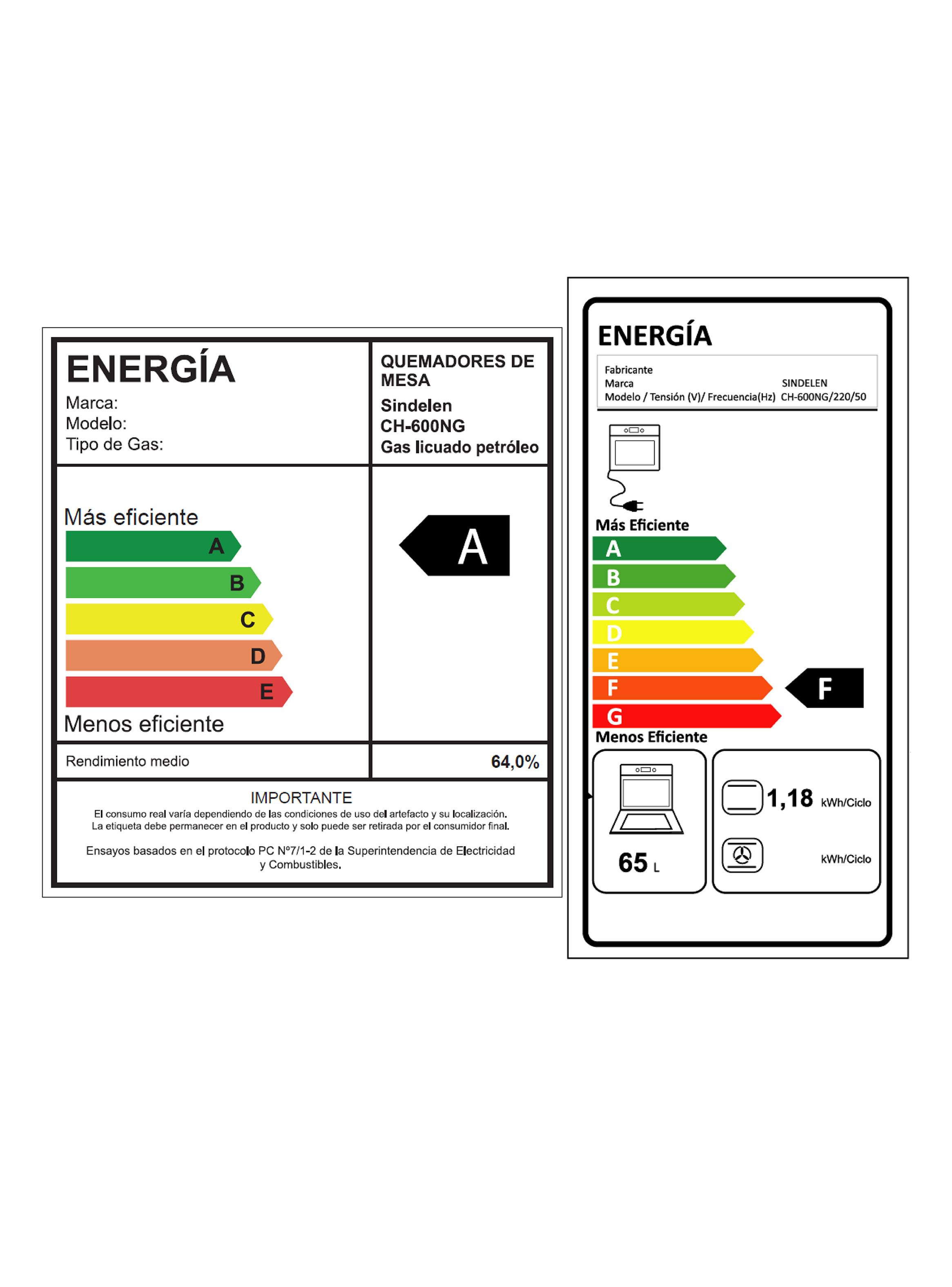 Cocina a Gas Híbrida 4 Quemadores con Grill CH-600NG Negro-6