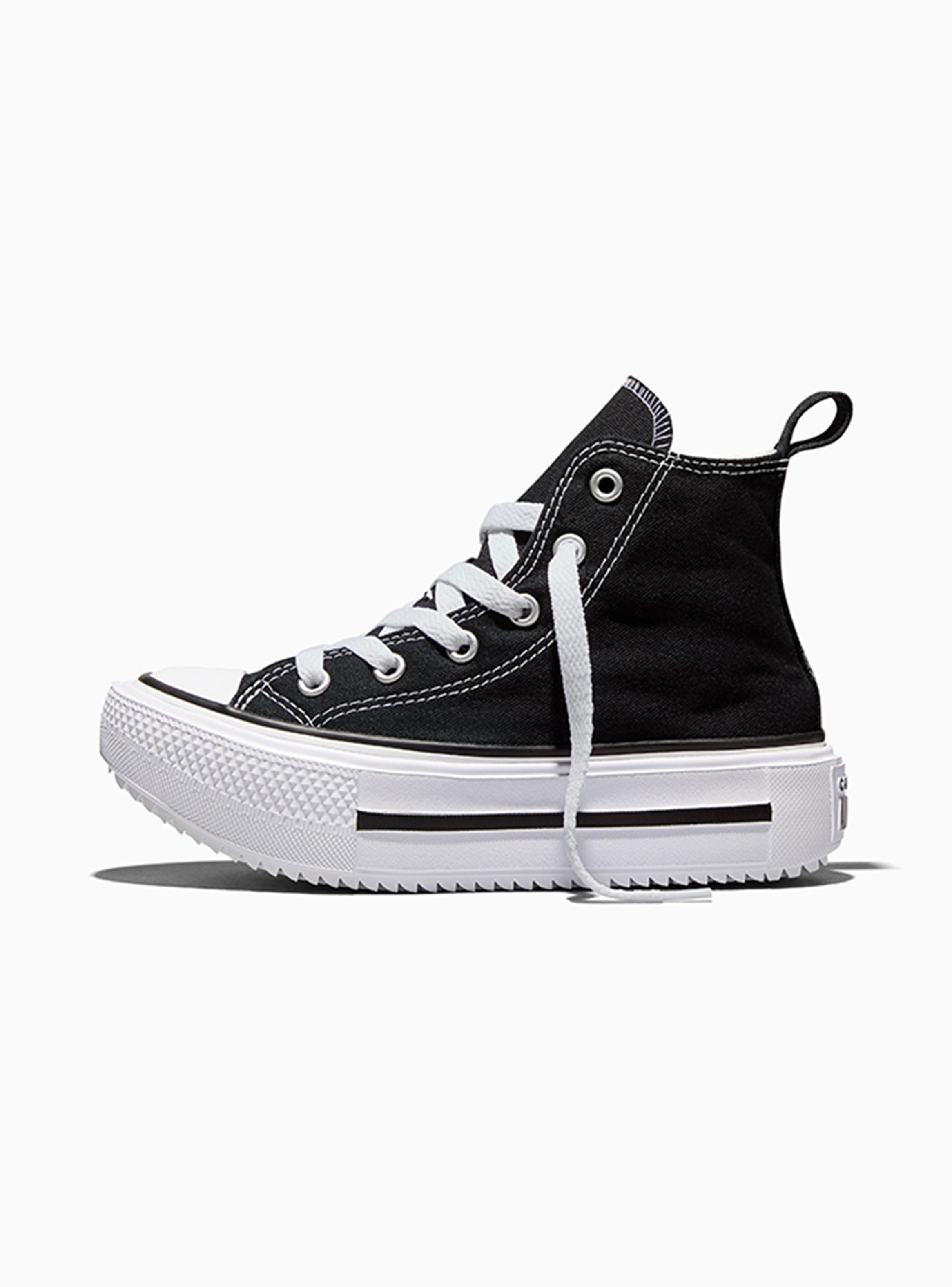 Zapatilla Negra Blanca All Star Double Stack T.27 a T.35-2