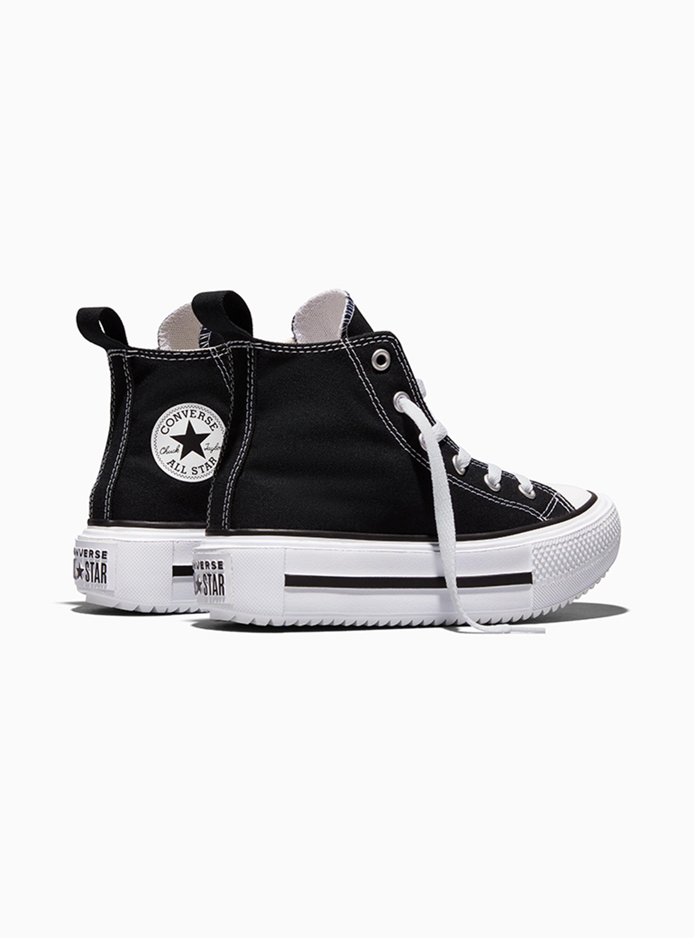 Zapatilla Negra Blanca All Star Double Stack T.27 a T.35-3
