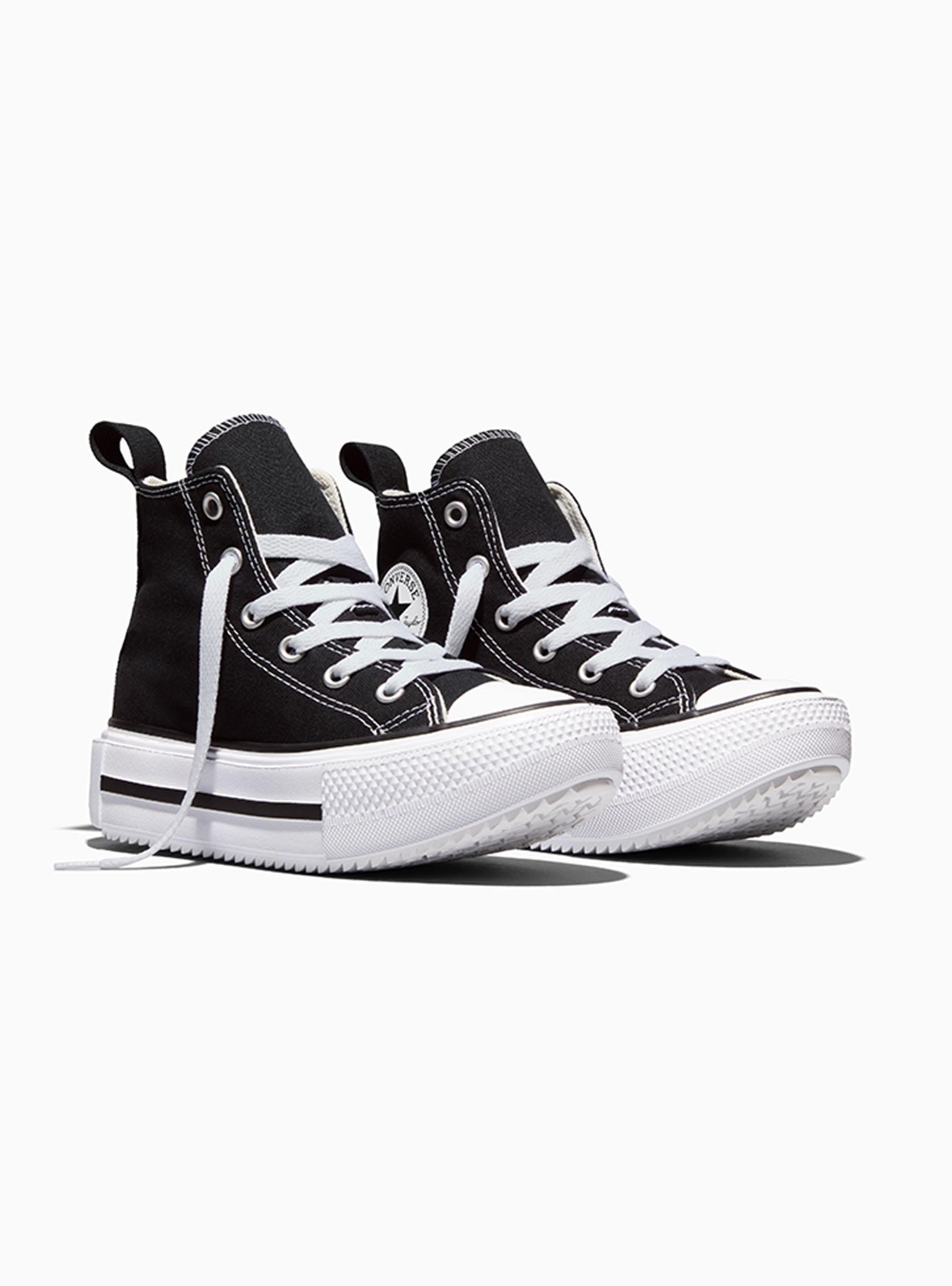 Zapatilla Negra Blanca All Star Double Stack T.27 a T.35-1