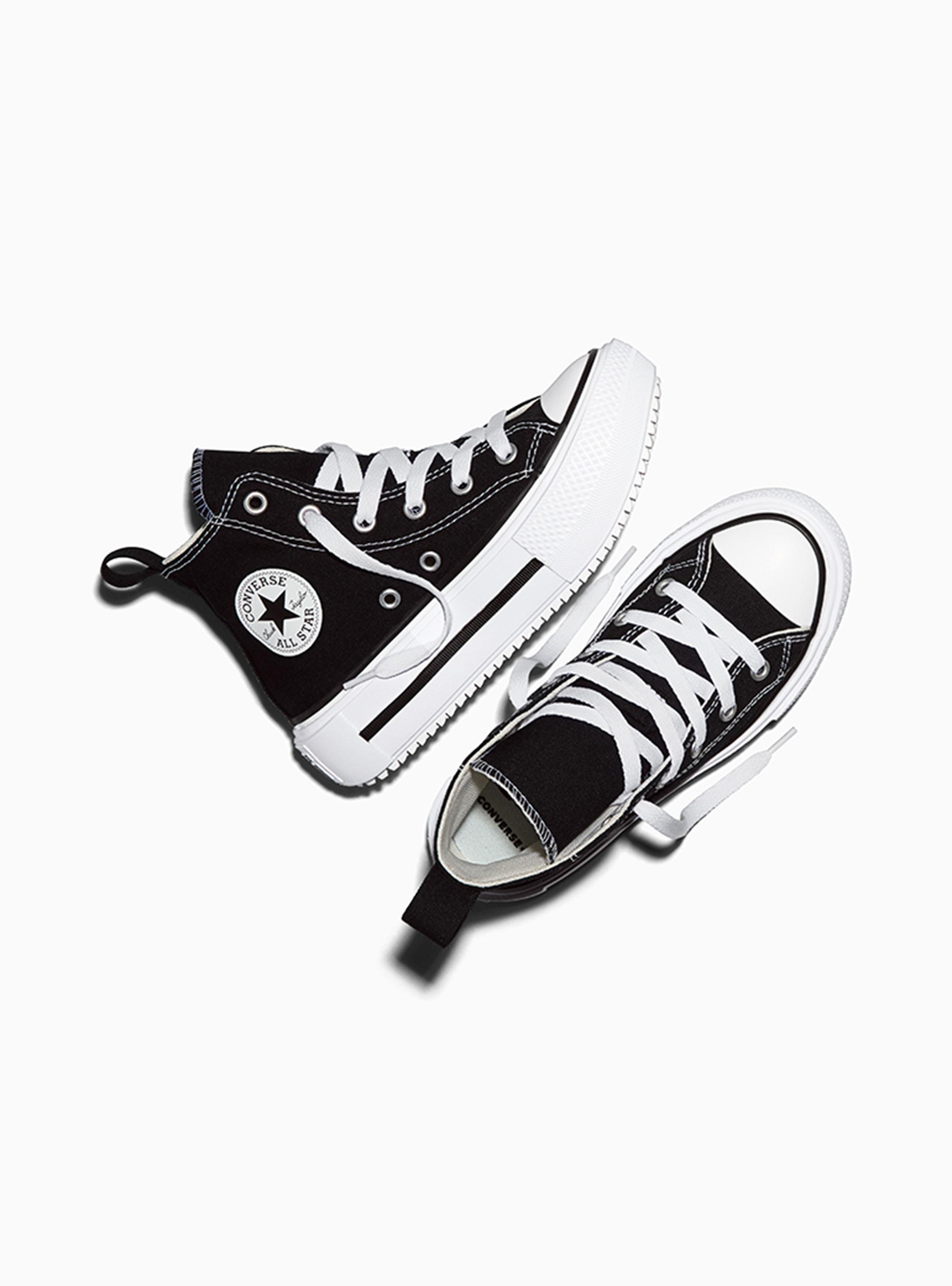 Zapatilla Negra Blanca All Star Double Stack T.27 a T.35-4