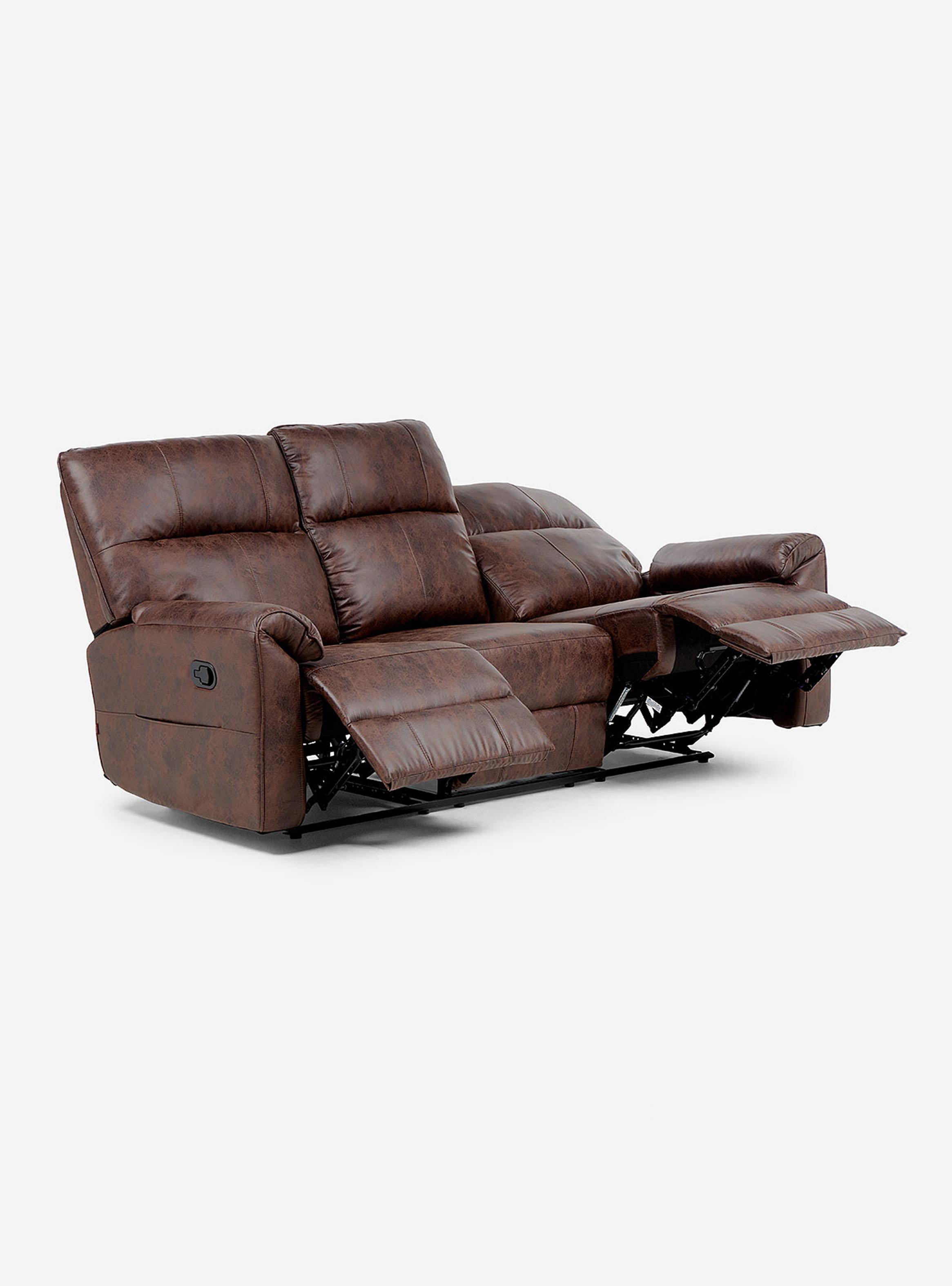 Sofá Reclinable Tolosa 3 Cuerpos Tela Manual-3