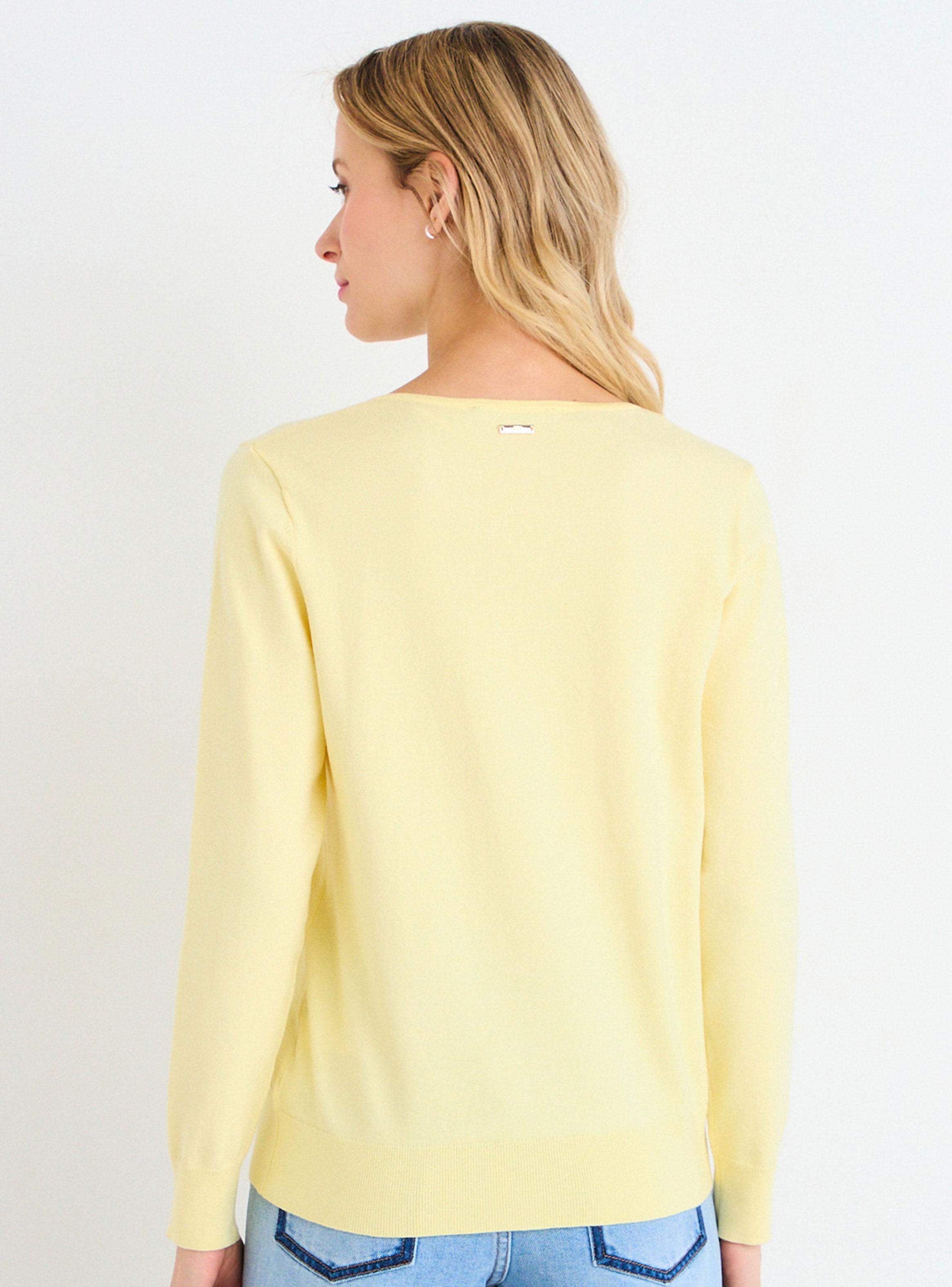 Sweater Liso con Hebilla Metálica Decorativa-1