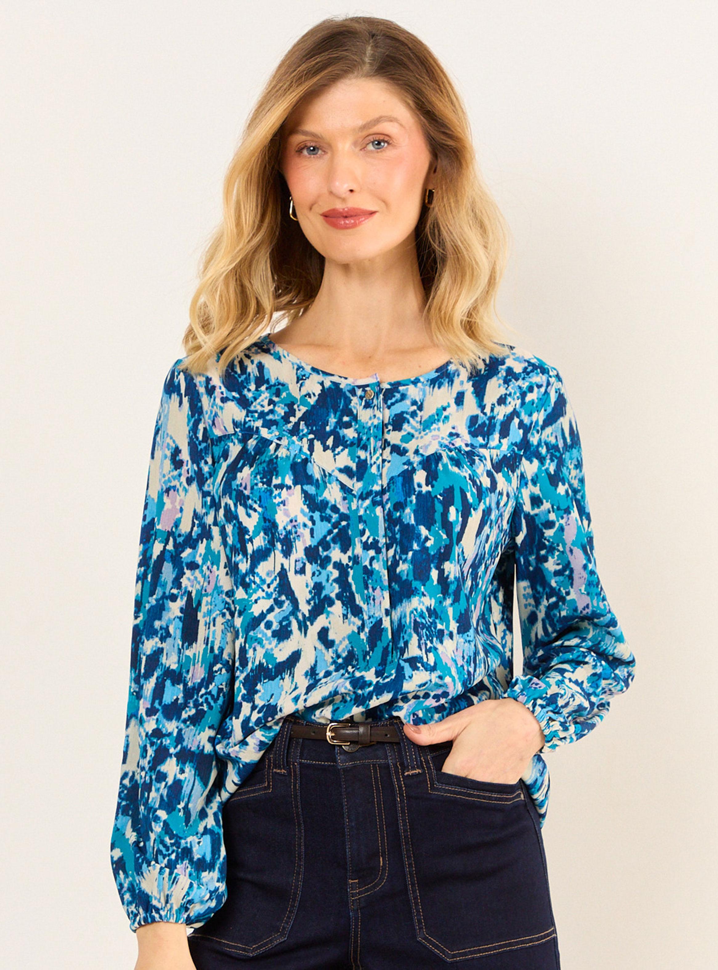 Blusa Escote Redondo Estampada-0