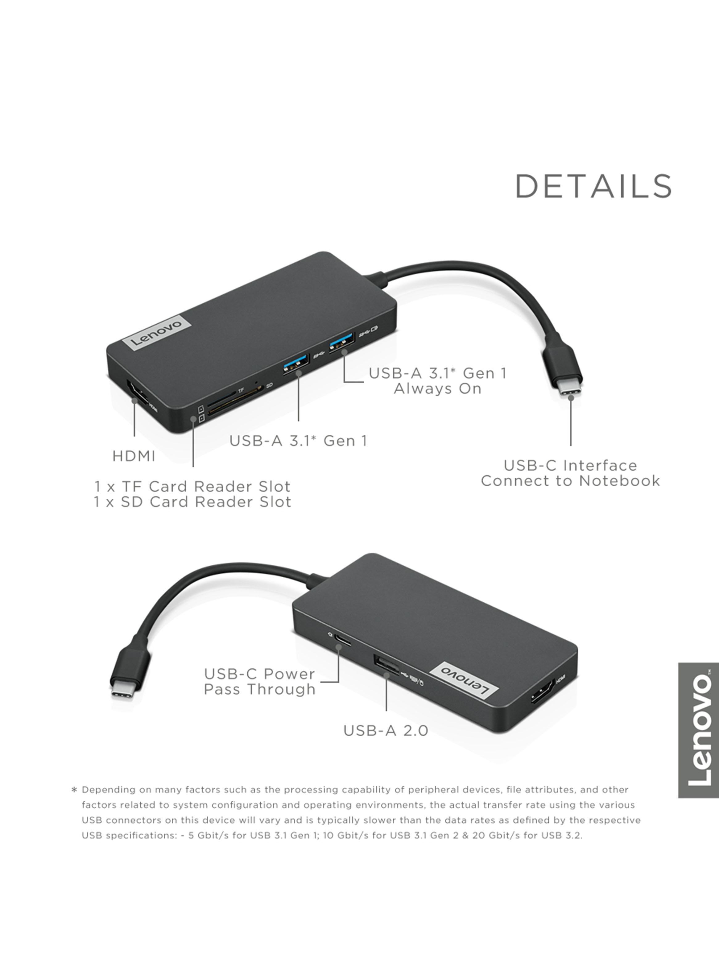 Adaptador USB-C 7 en 1 Travel Hub GX90T77924-5