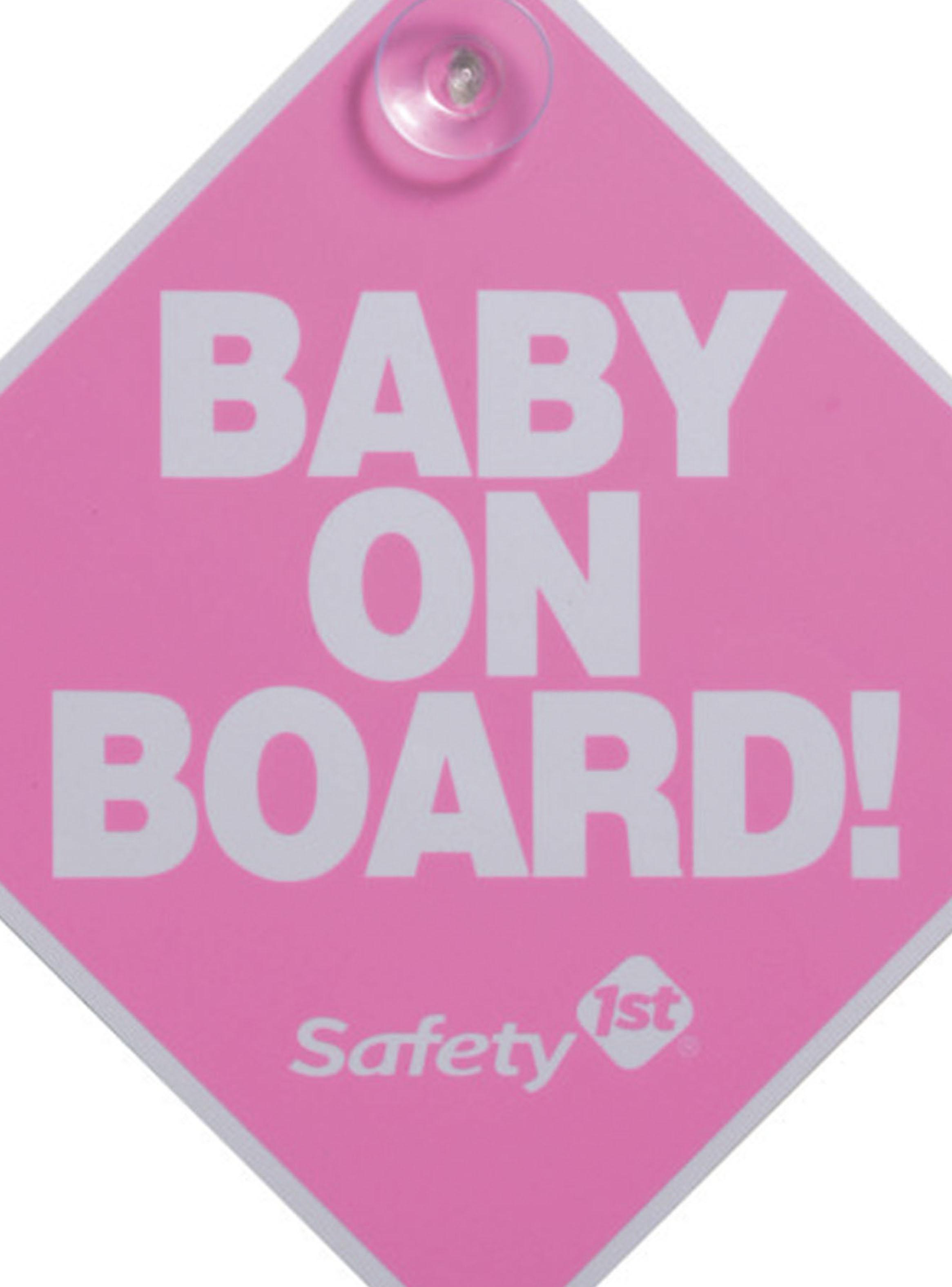Letrero Baby On Board Rosado-1