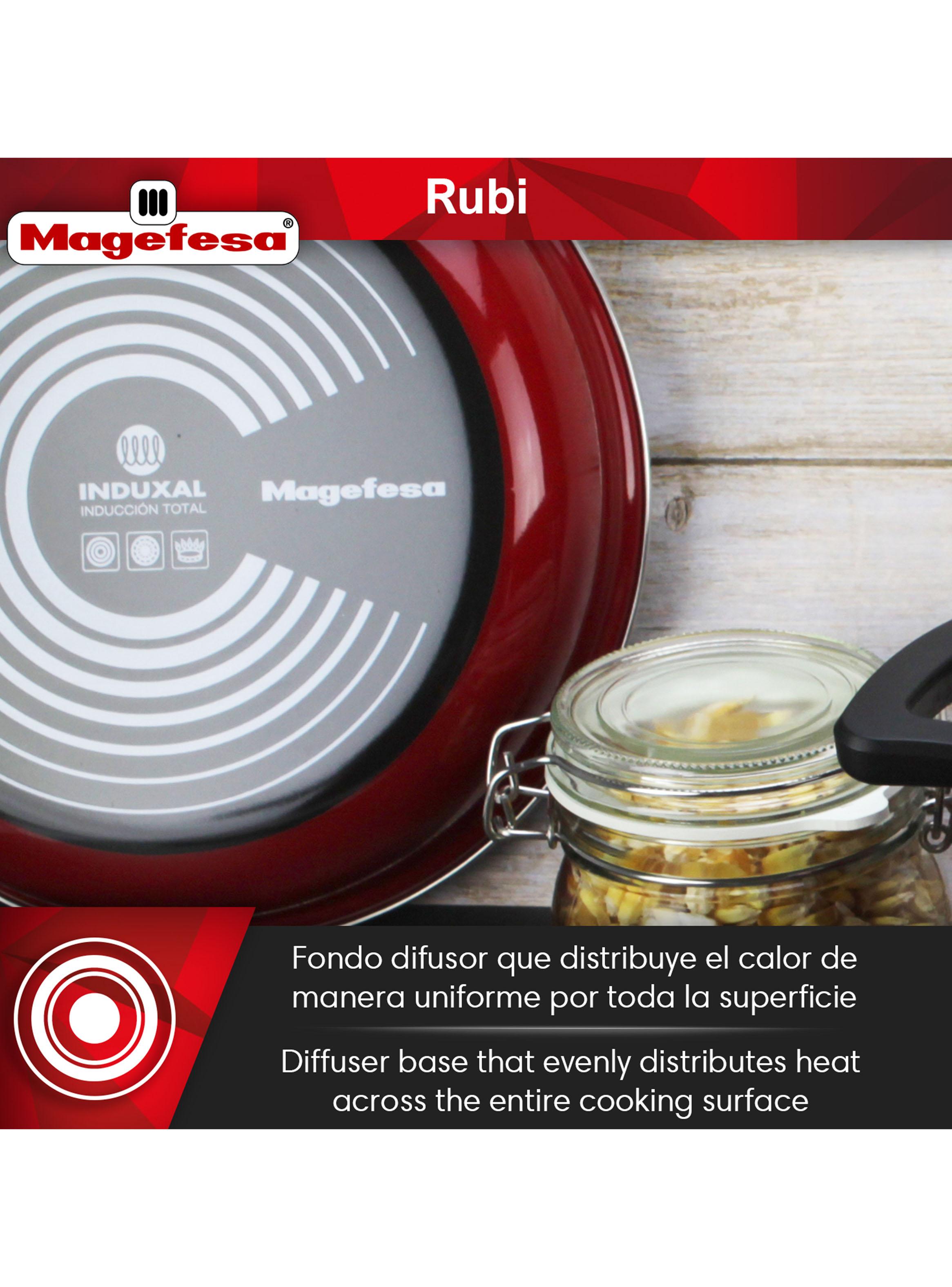 Batería de Cocina de 7 Piezas Rubí Bombeada-3