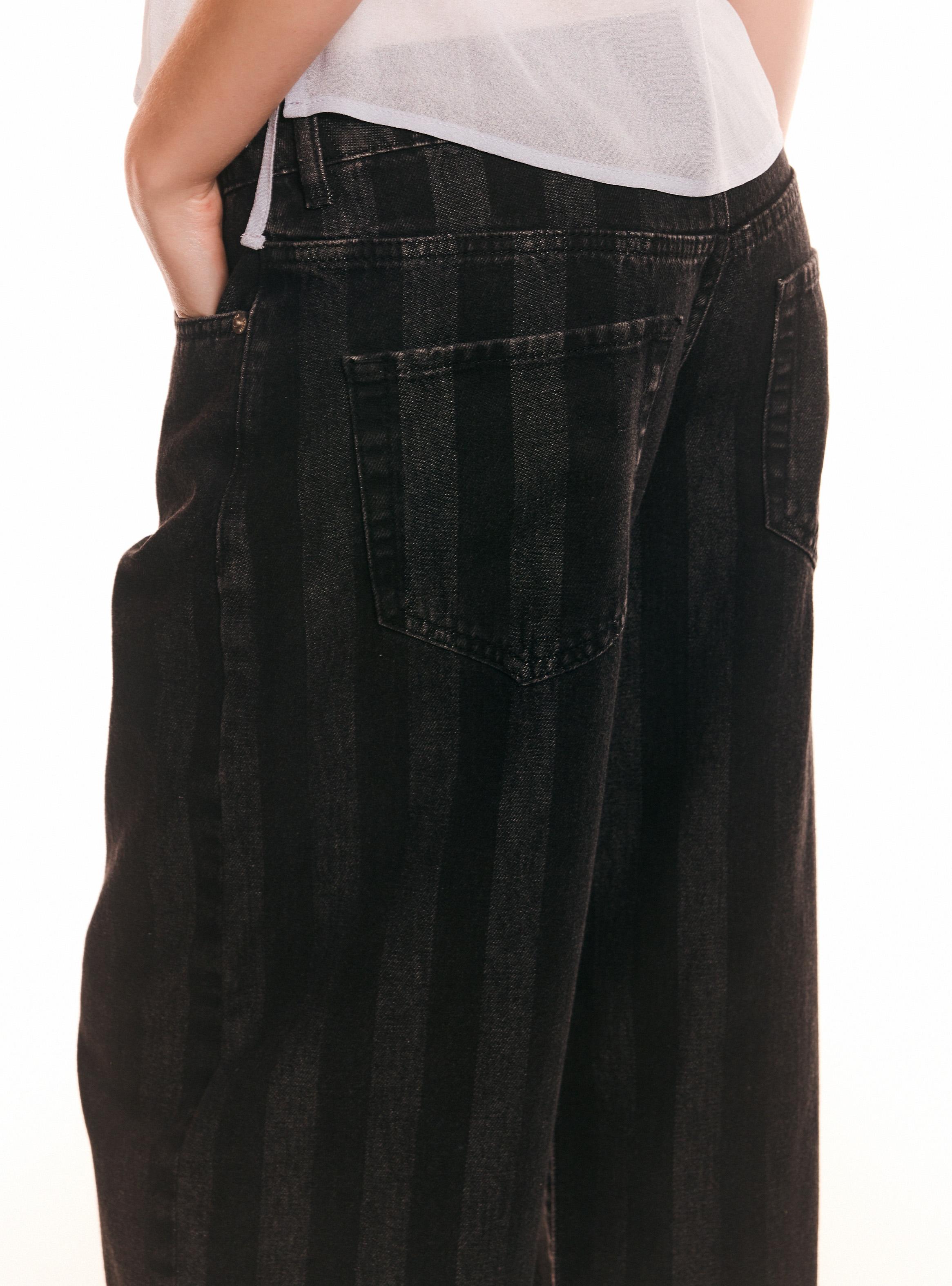 Jeans Barrel Patrón Rayas-3