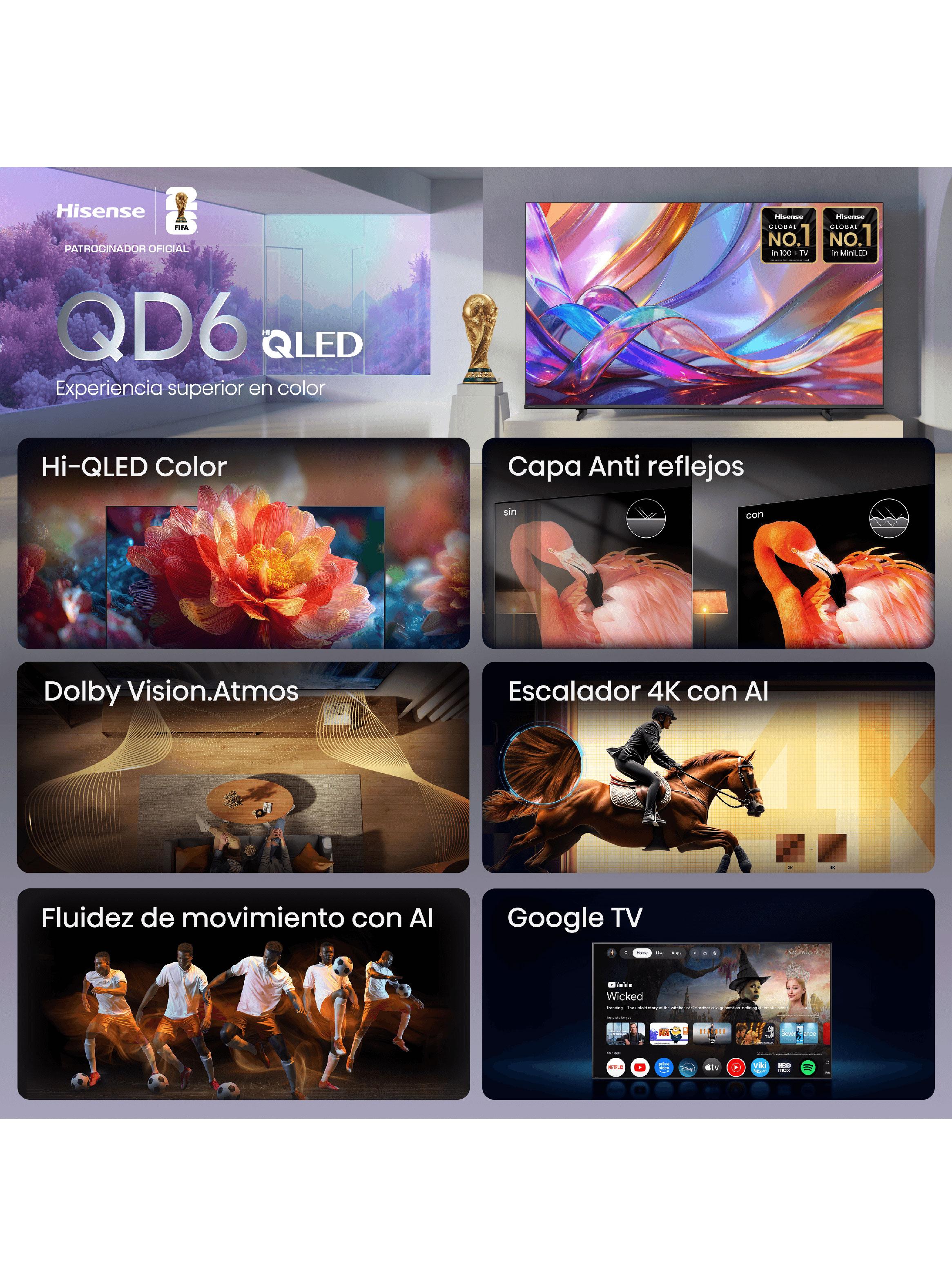 QLED Smart TV 55'' 4K UHD Google Tv 55QD68SG-2