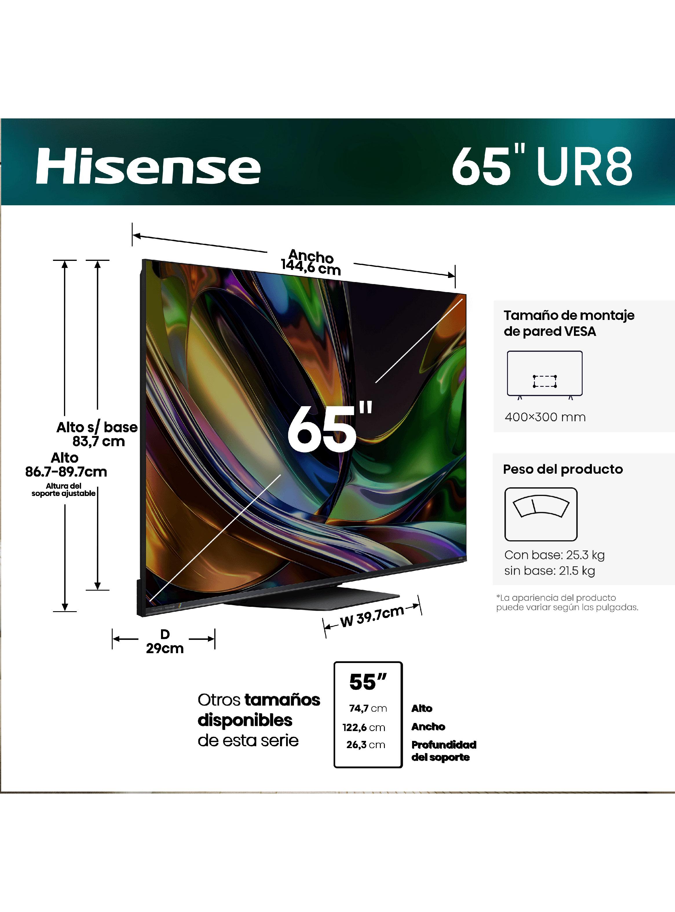 RGB Mini LED Smart TV 65'' 4K UHD 65UR8SG-1
