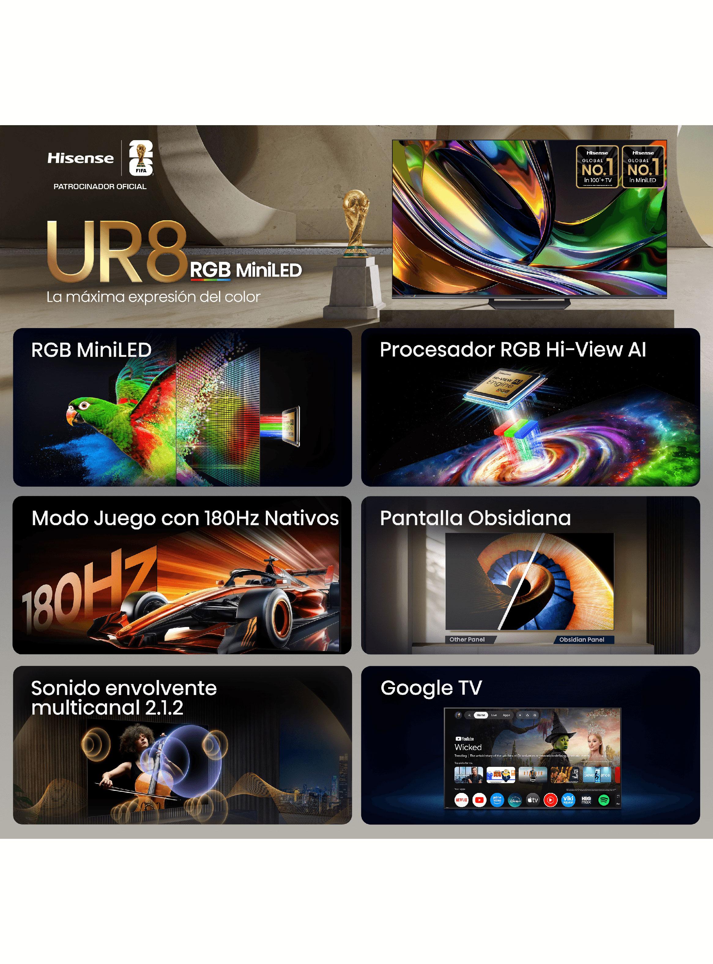 RGB Mini LED Smart TV 65'' 4K UHD 65UR8SG-4