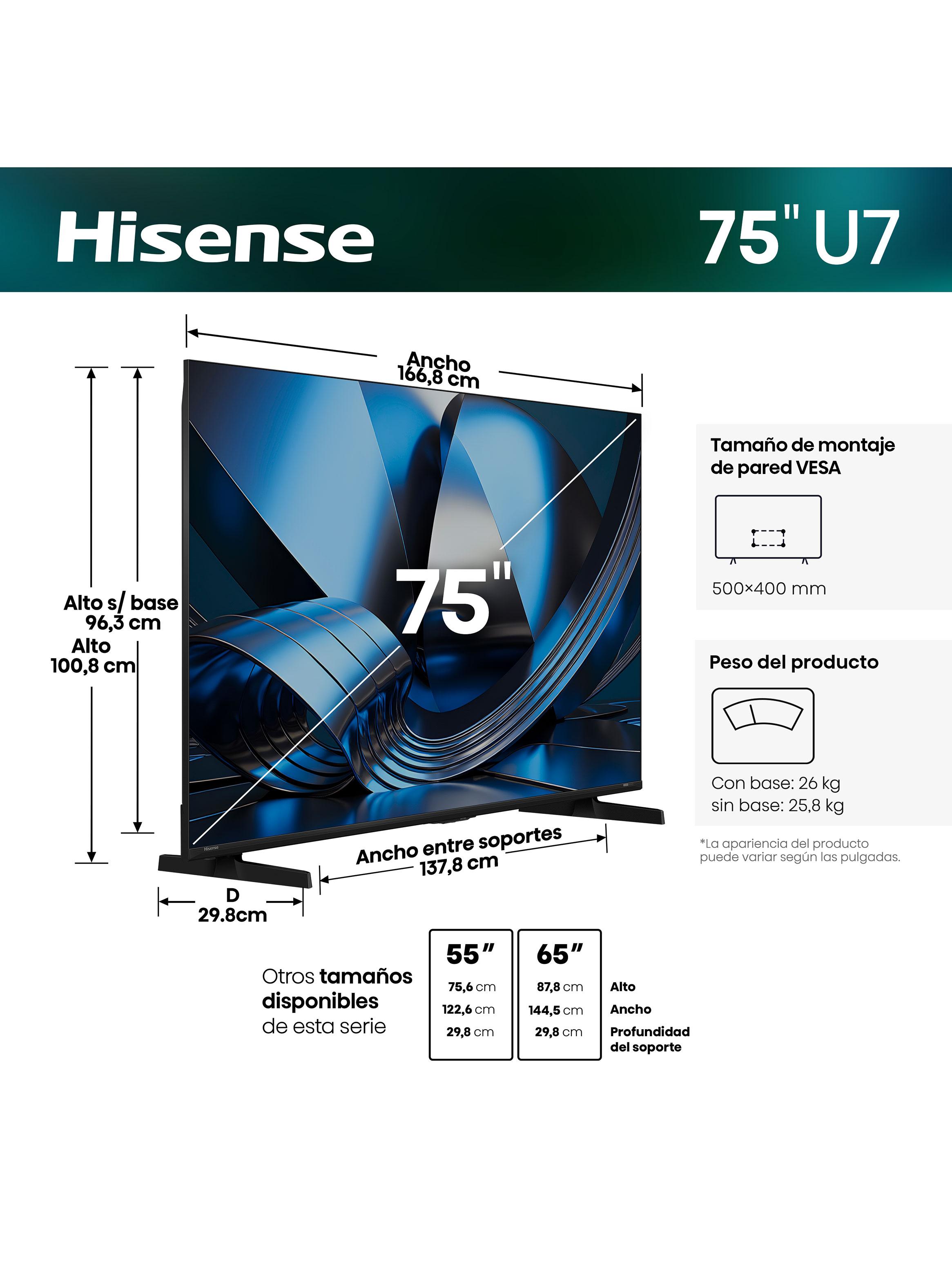 QLED Mini LED Smart TV 75'' 4K UHD Google TV Gamer 144Hz 75U7ESG-1