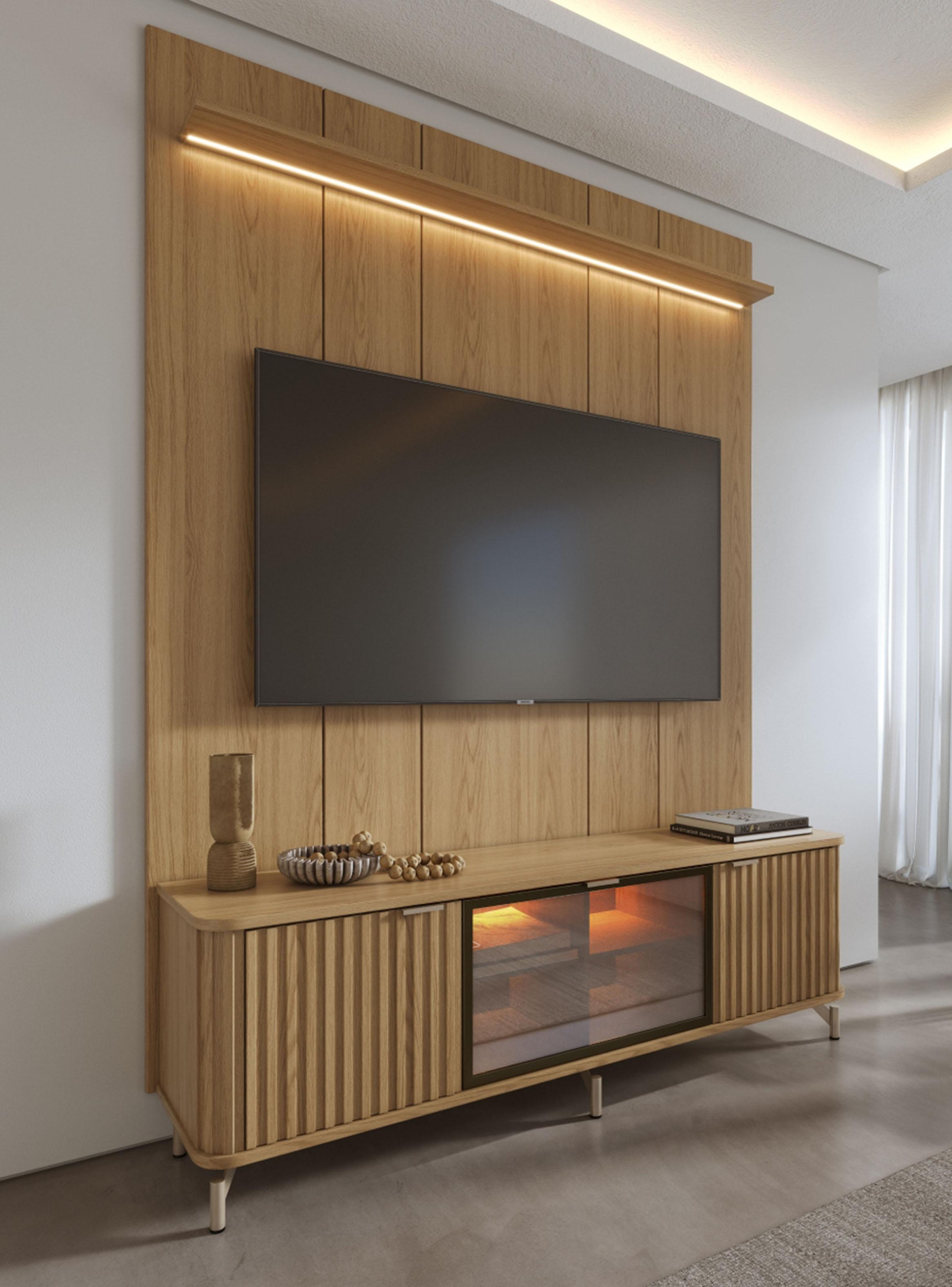 Rack TV 70'' 1.7 + Panel 1.8 Neon Float Led-0