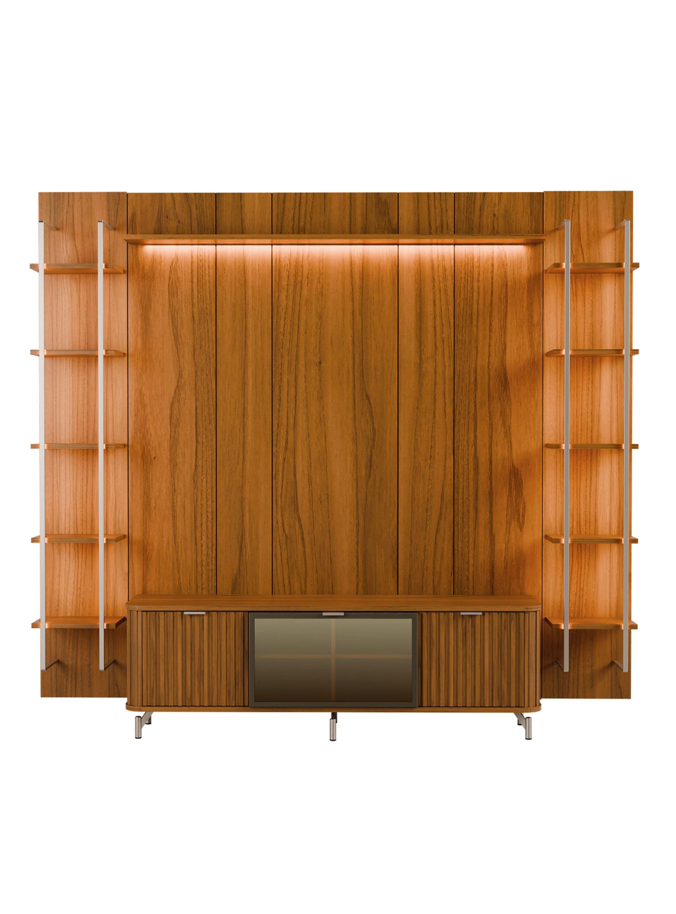 Rack TV 1.7 + Panel 1.8 Neón Float Led + 2 Repisas-0