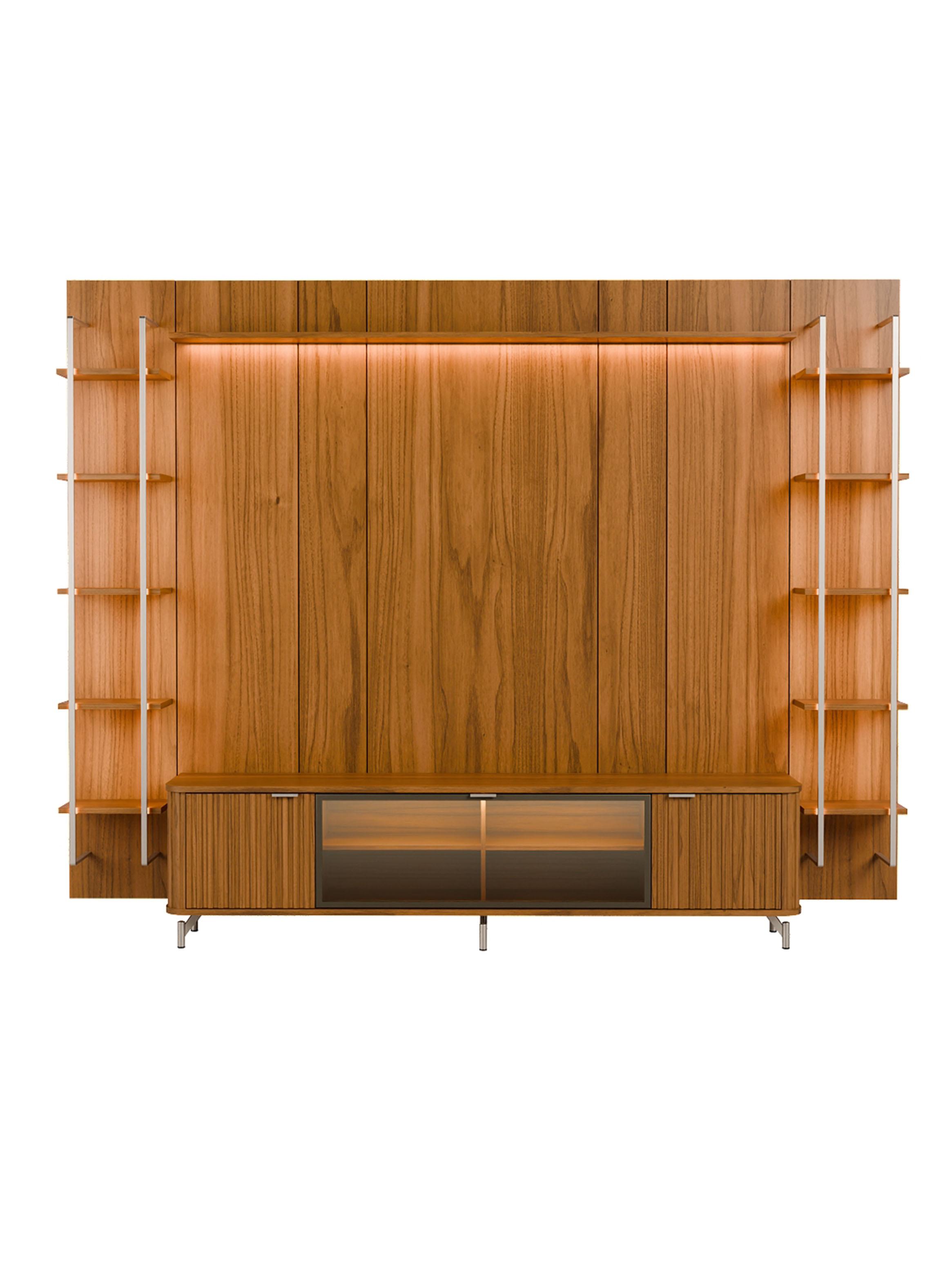 Rack TV 2.1 + Panel  2.2 Neón Float Led + 2 Repisas-0