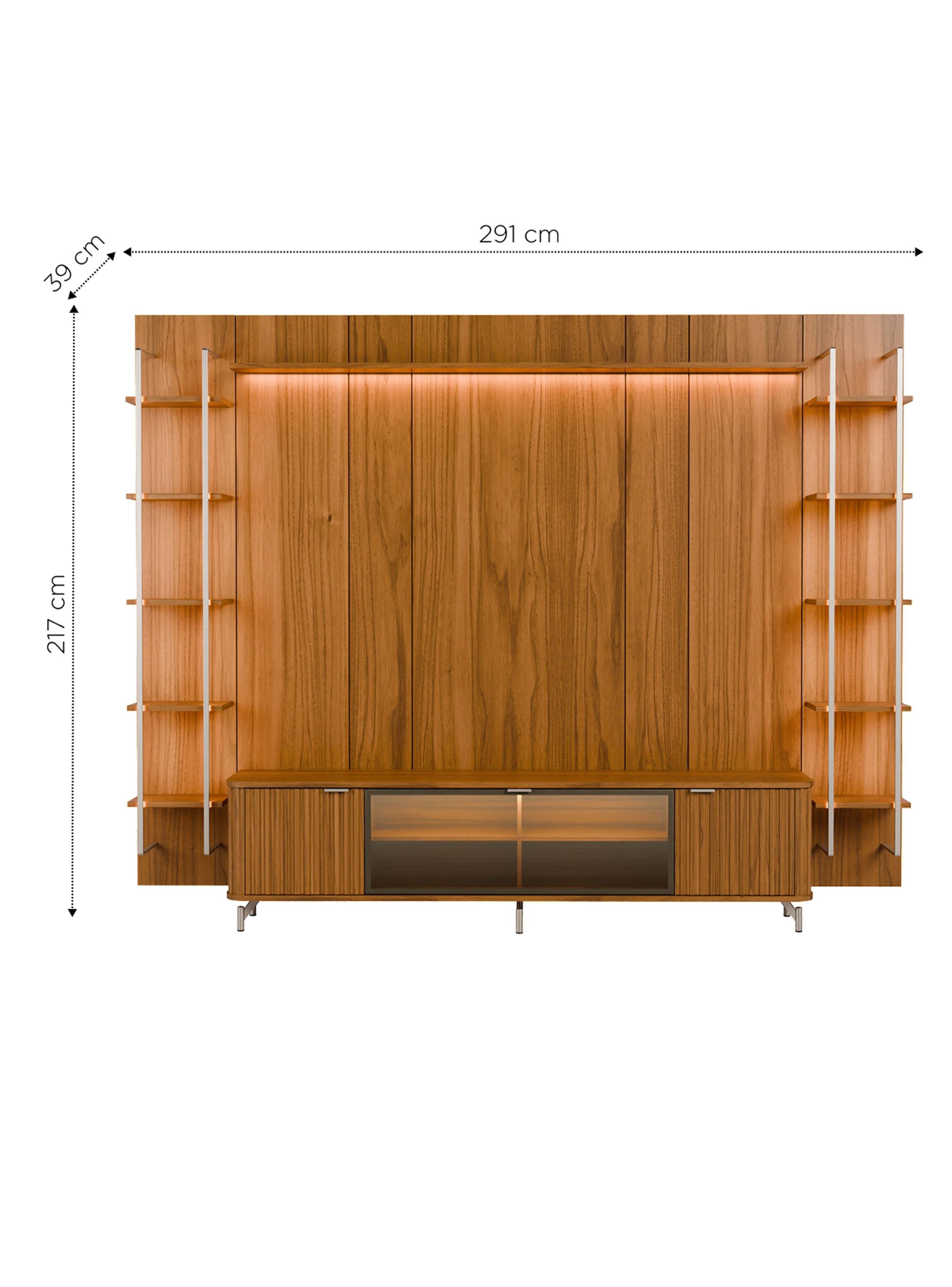 Rack TV 2.1 + Panel  2.2 Neón Float Led + 2 Repisas-1