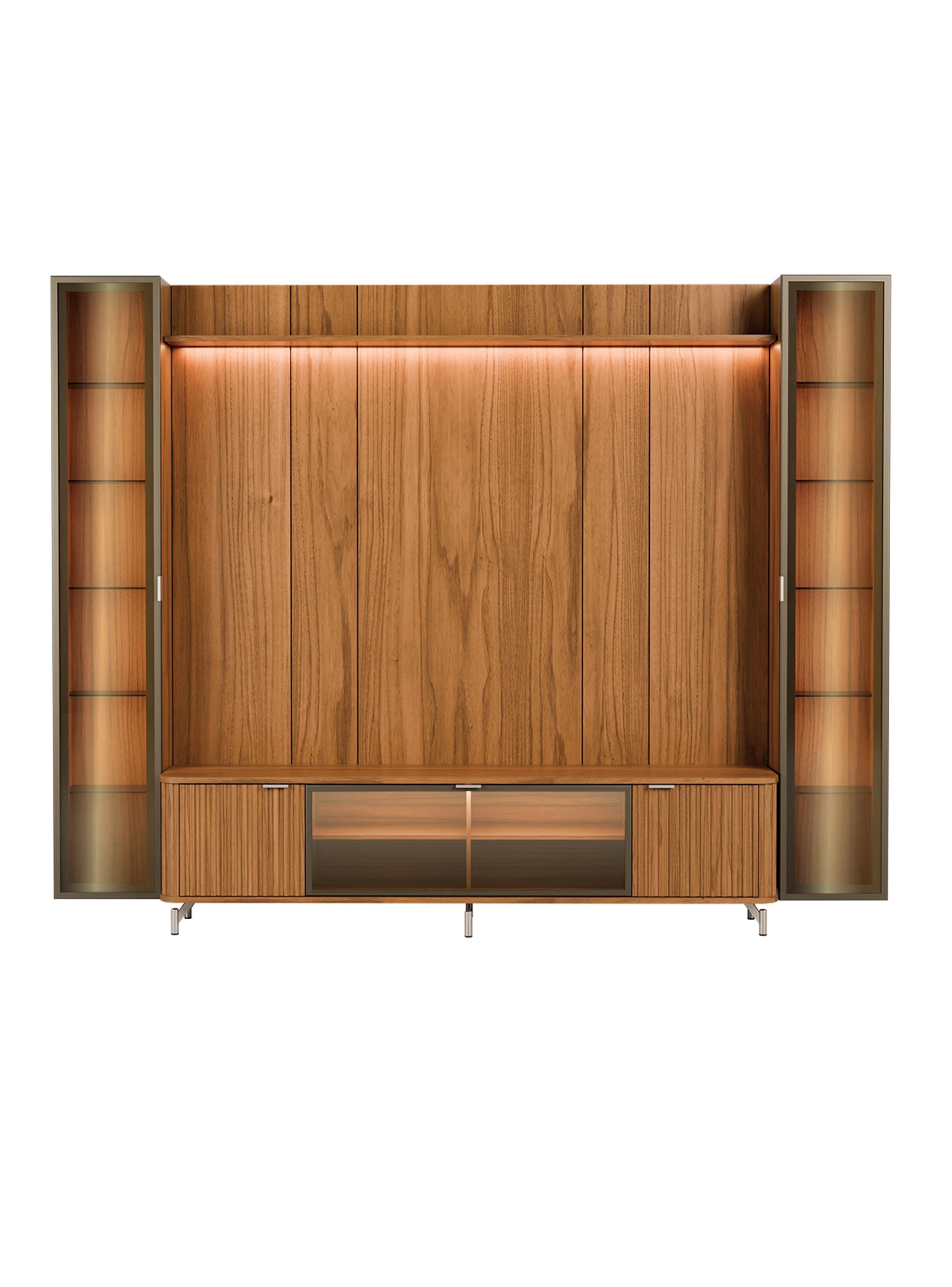 Rack TV 2.1 + Panel  2.2 Neón Float Led + 2 Vitrinas-0