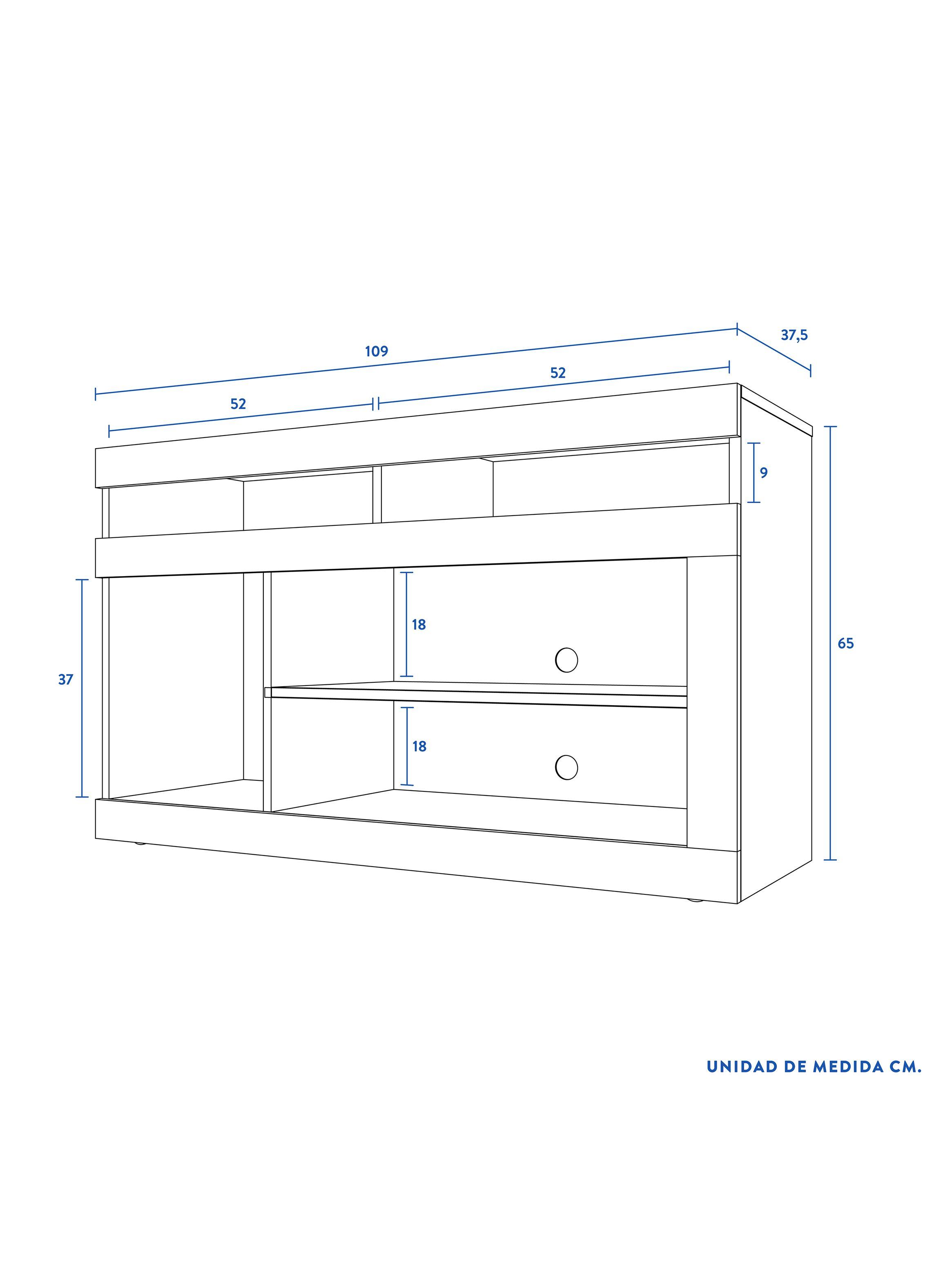 Rack CIC TV 42" Ganges 1 Puerta Cic-1