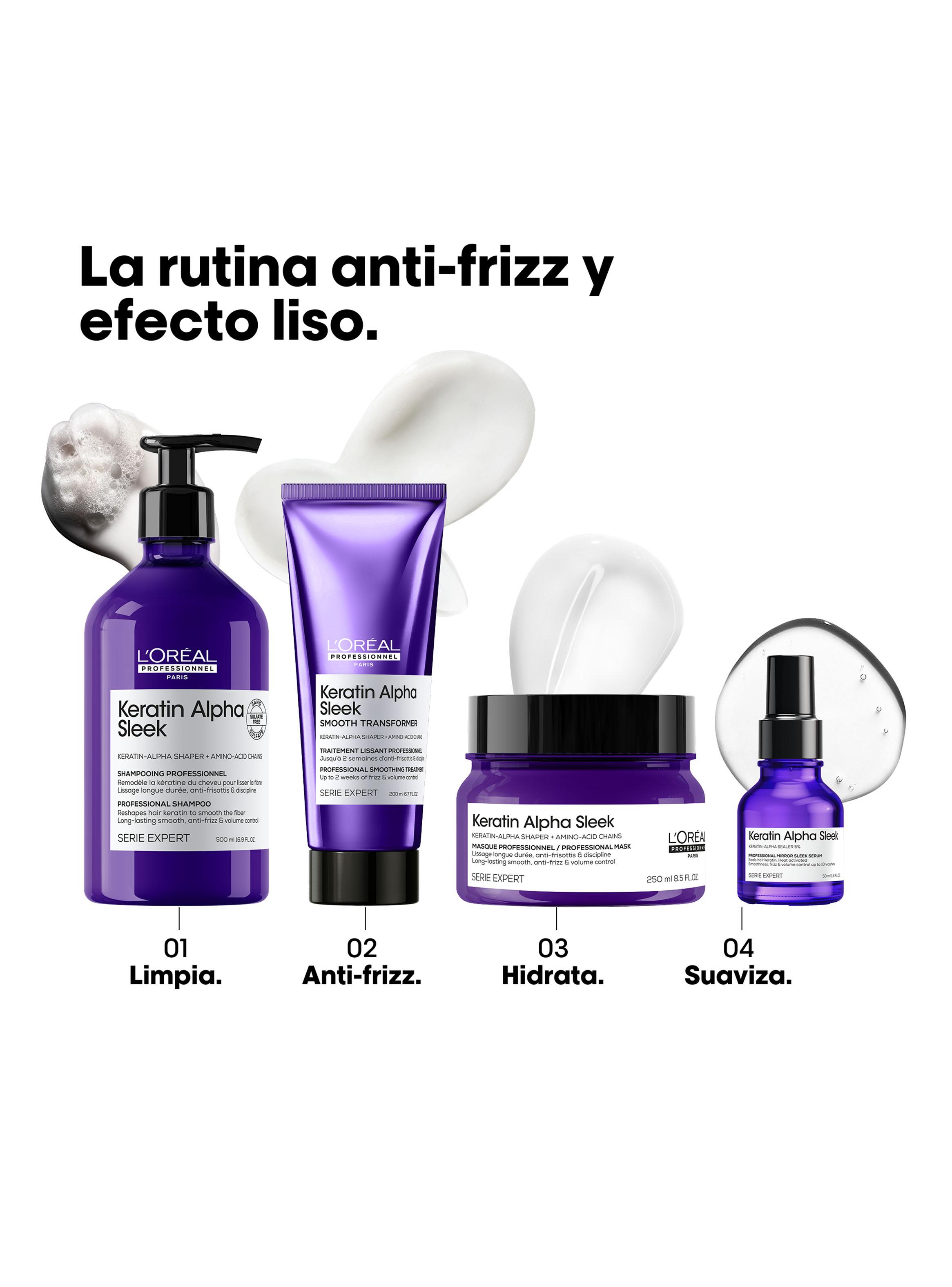 Shampoo Anti-frizz 500ml Keratin Alpha Sleek-3