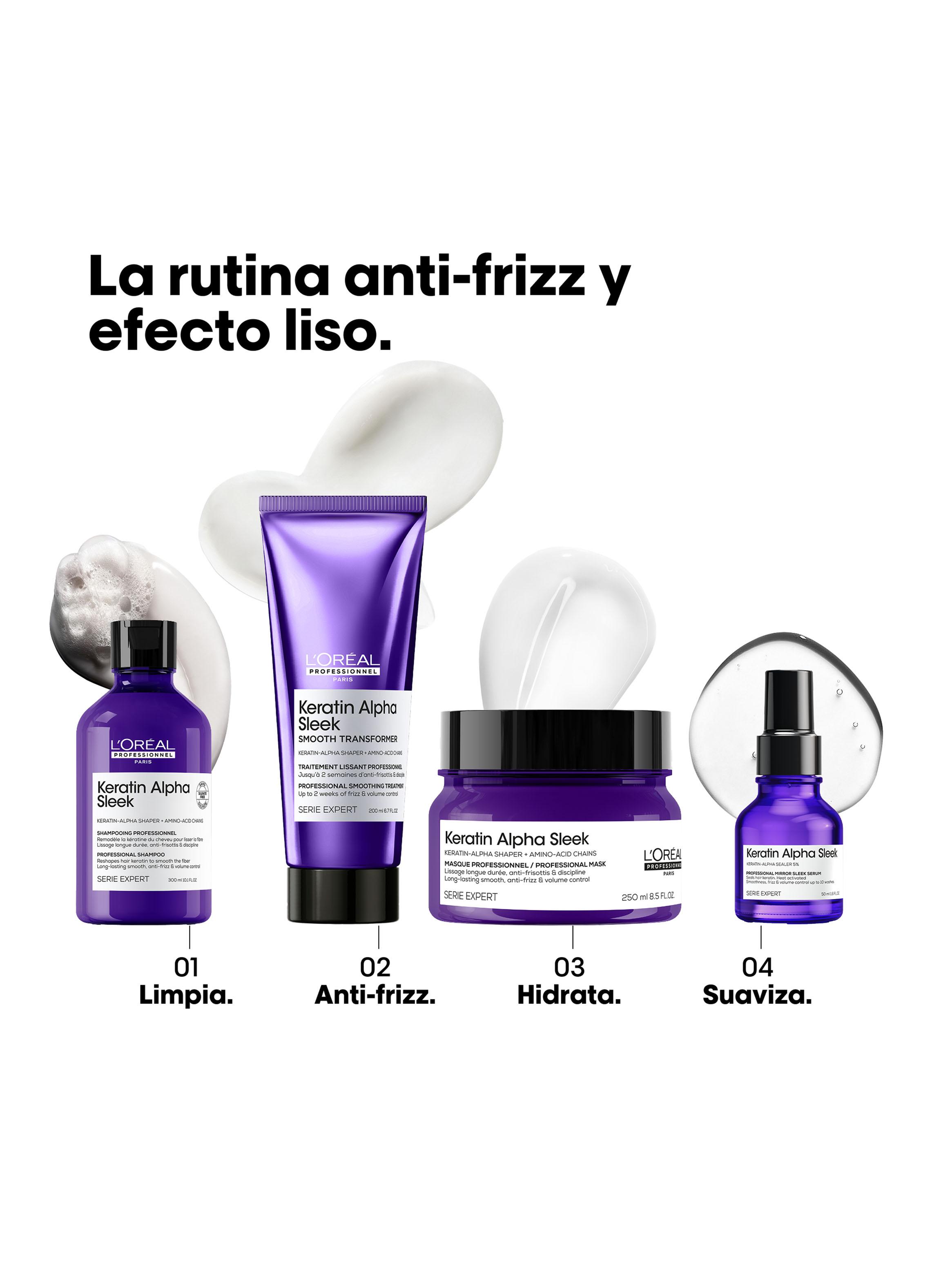 Shampoo Anti-frizz 300ml Keratin Alpha Sleek-3