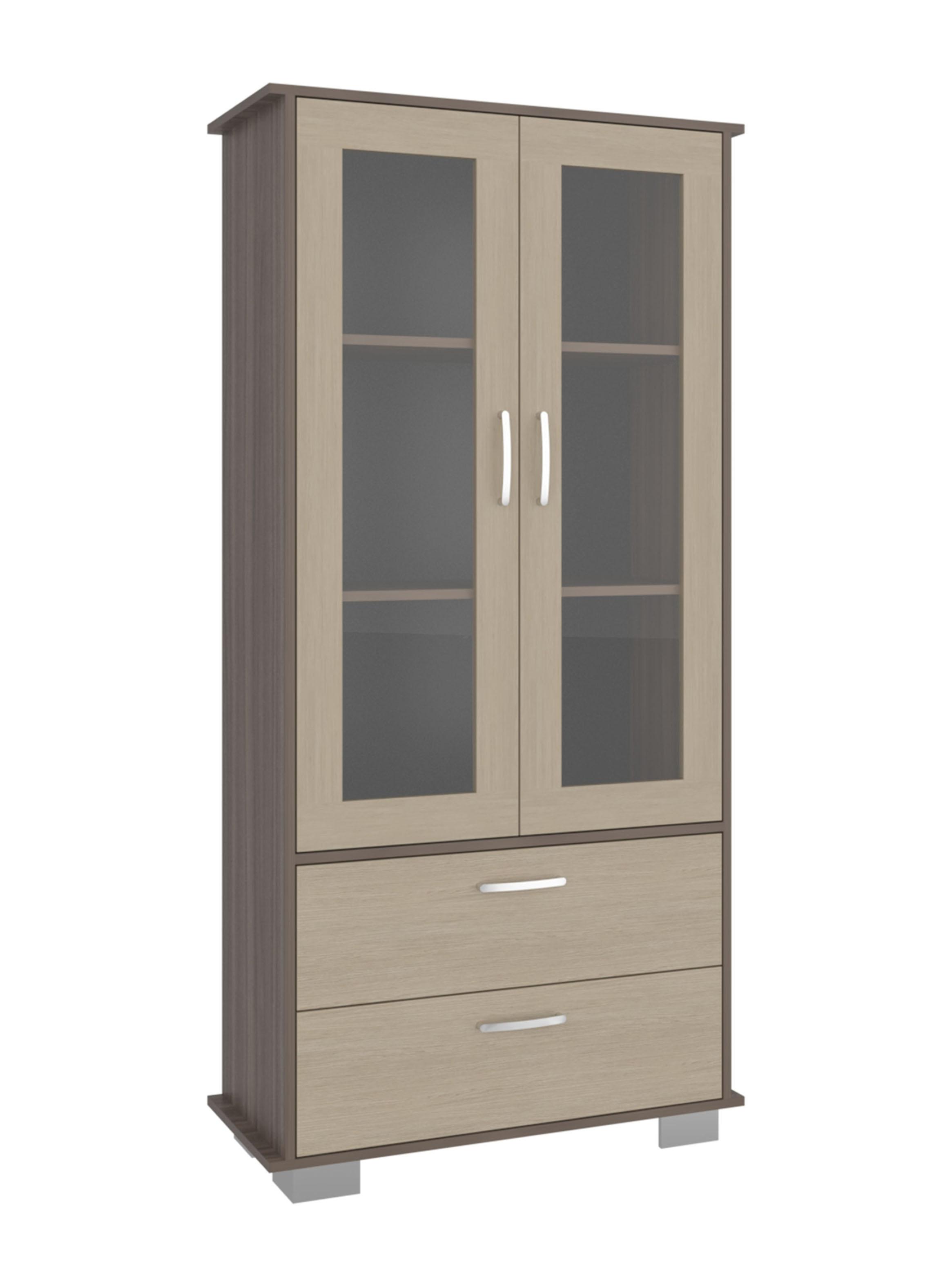 Vitrina 2 Puertas 2 Cajones Classic Color-2