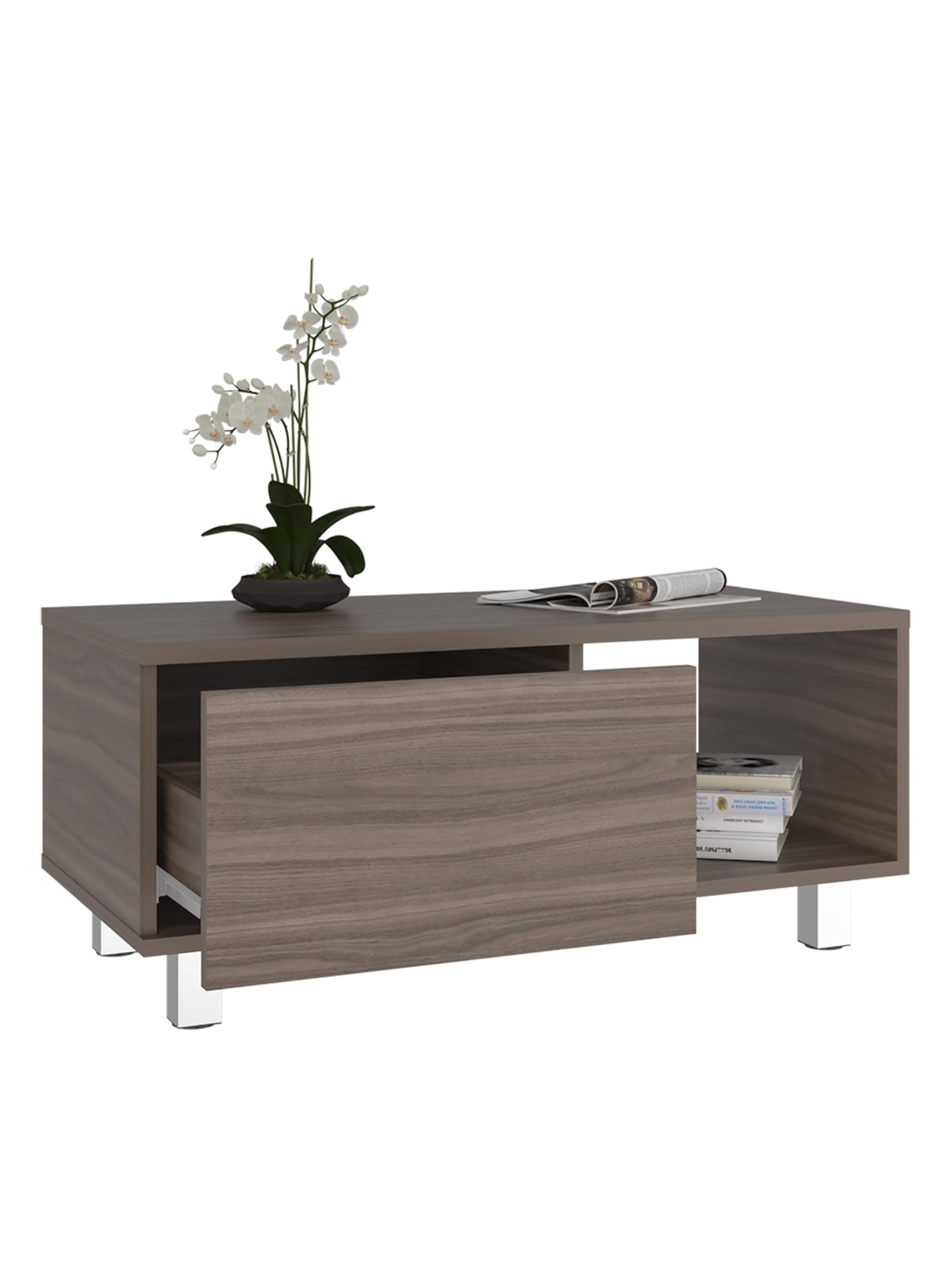 Mesa de Centro 1 Cajón Torence Avellana 35x80.1x40.1 cm-4