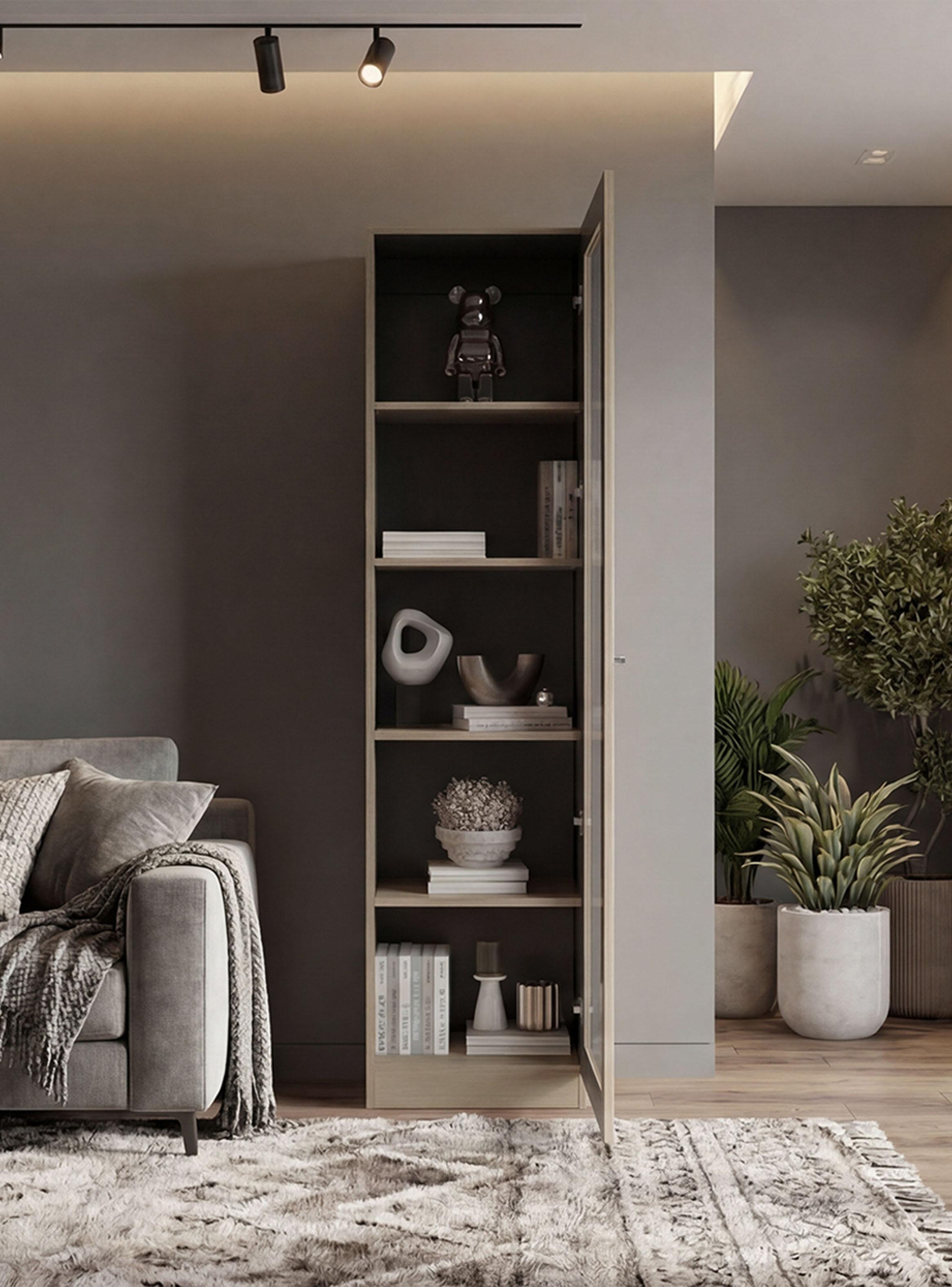 Estante Vitrina con 1 Puerta Home-E6-4