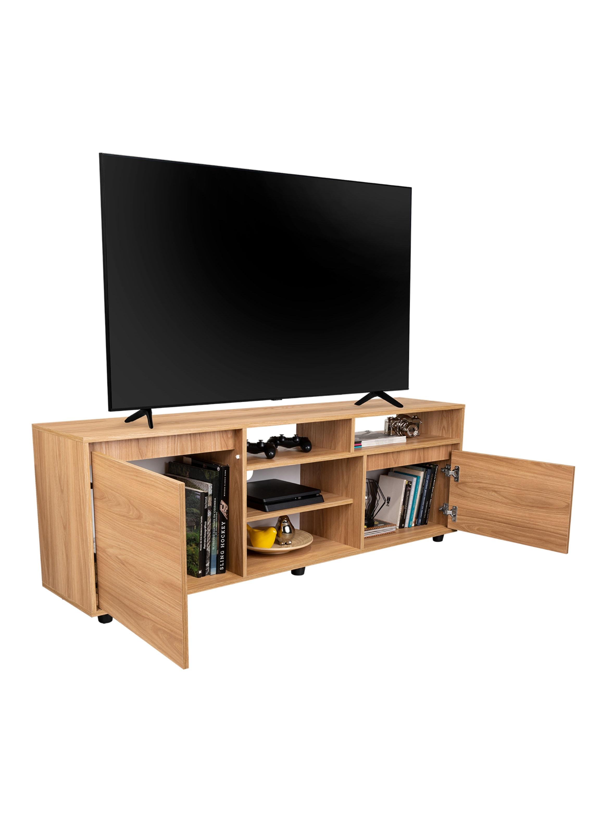 Rack TV 70'' Pino 2 Puertas 55.0x160x35.2 cm-2