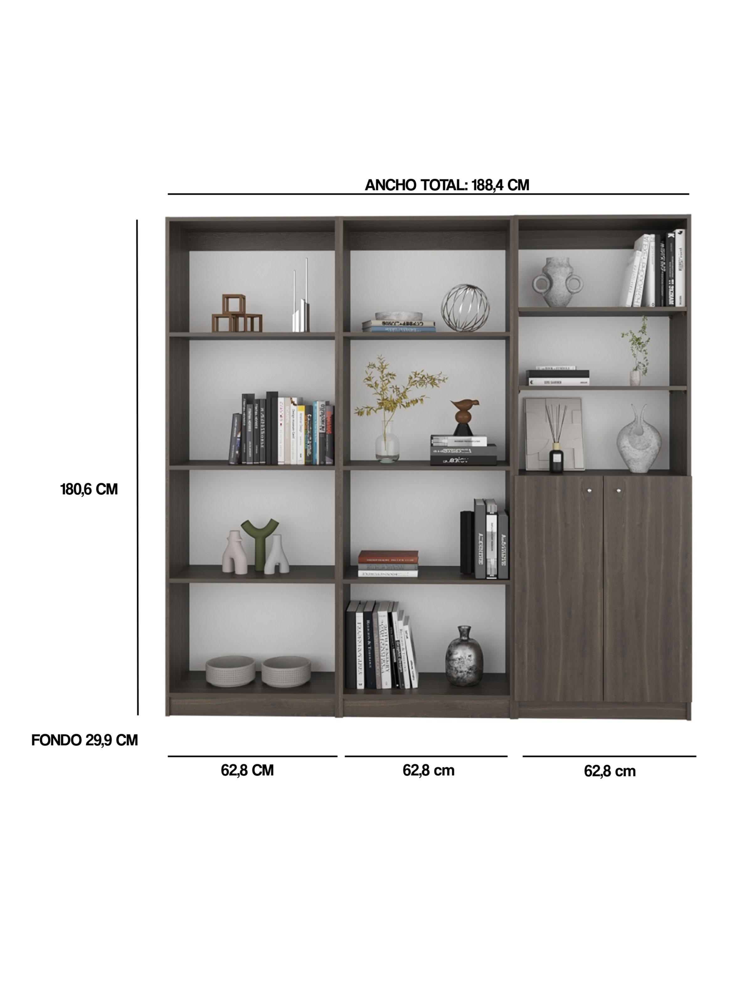 Set de 3 Estantes 13 Niveles 2 Puertas Home E-1