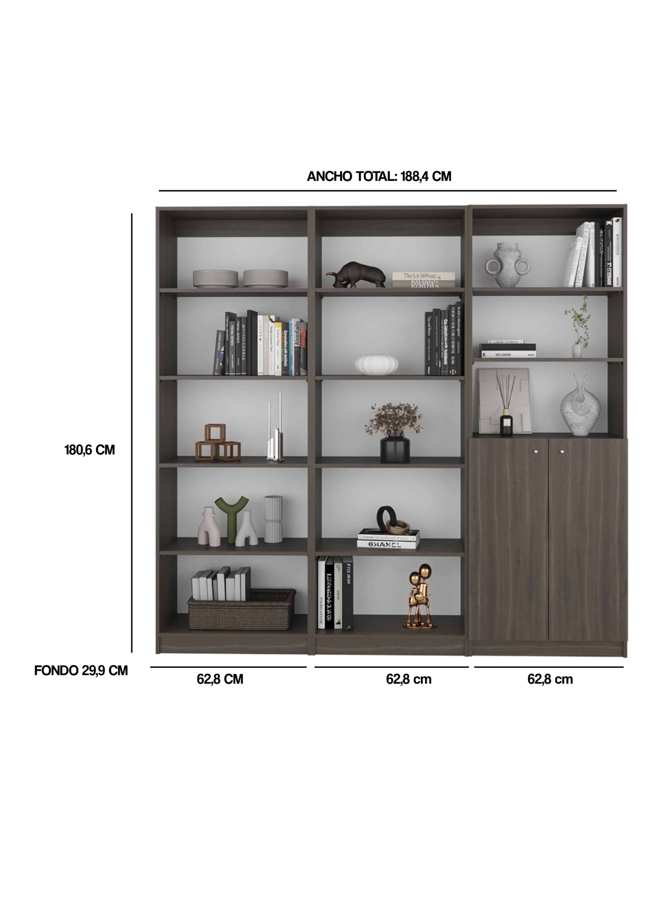 Set de 3 Estantes 15 Niveles 2 Puertas Home E-1