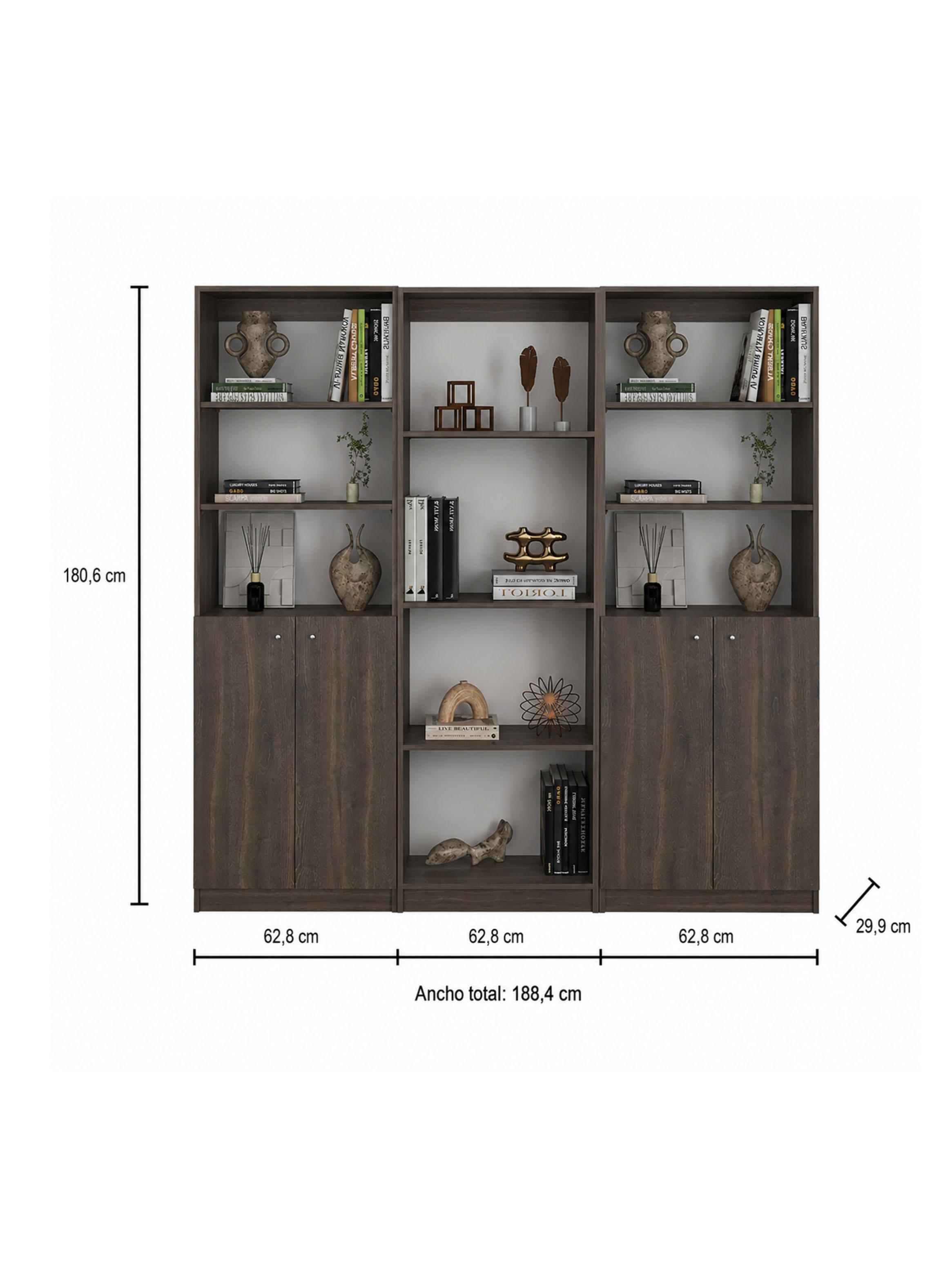 Set de 3 Estantes 14 Niveles 4 Puertas Home E-1