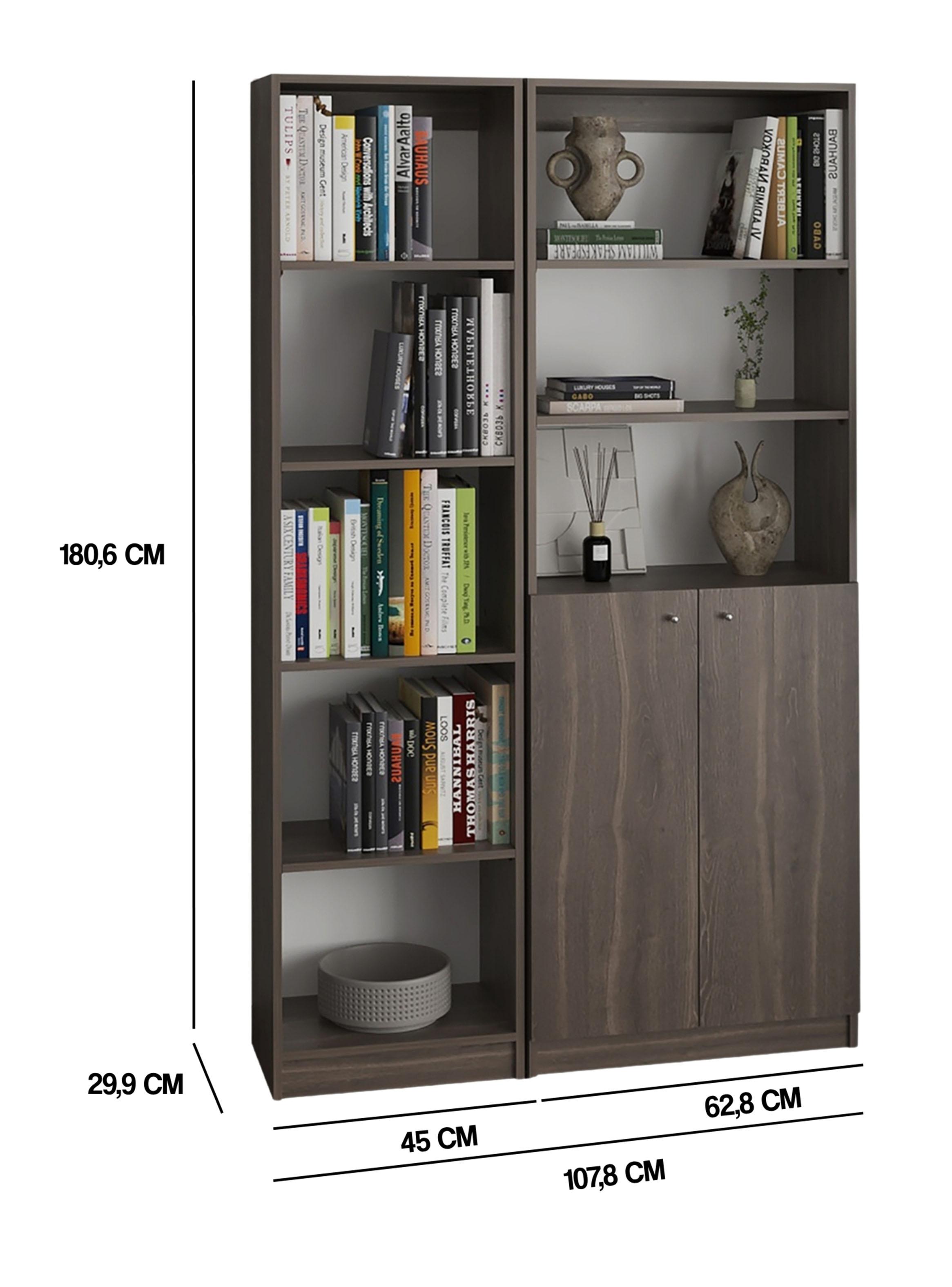 Set de 2 Estantes 10 Niveles 2 Puertas Abatibles Home E-1