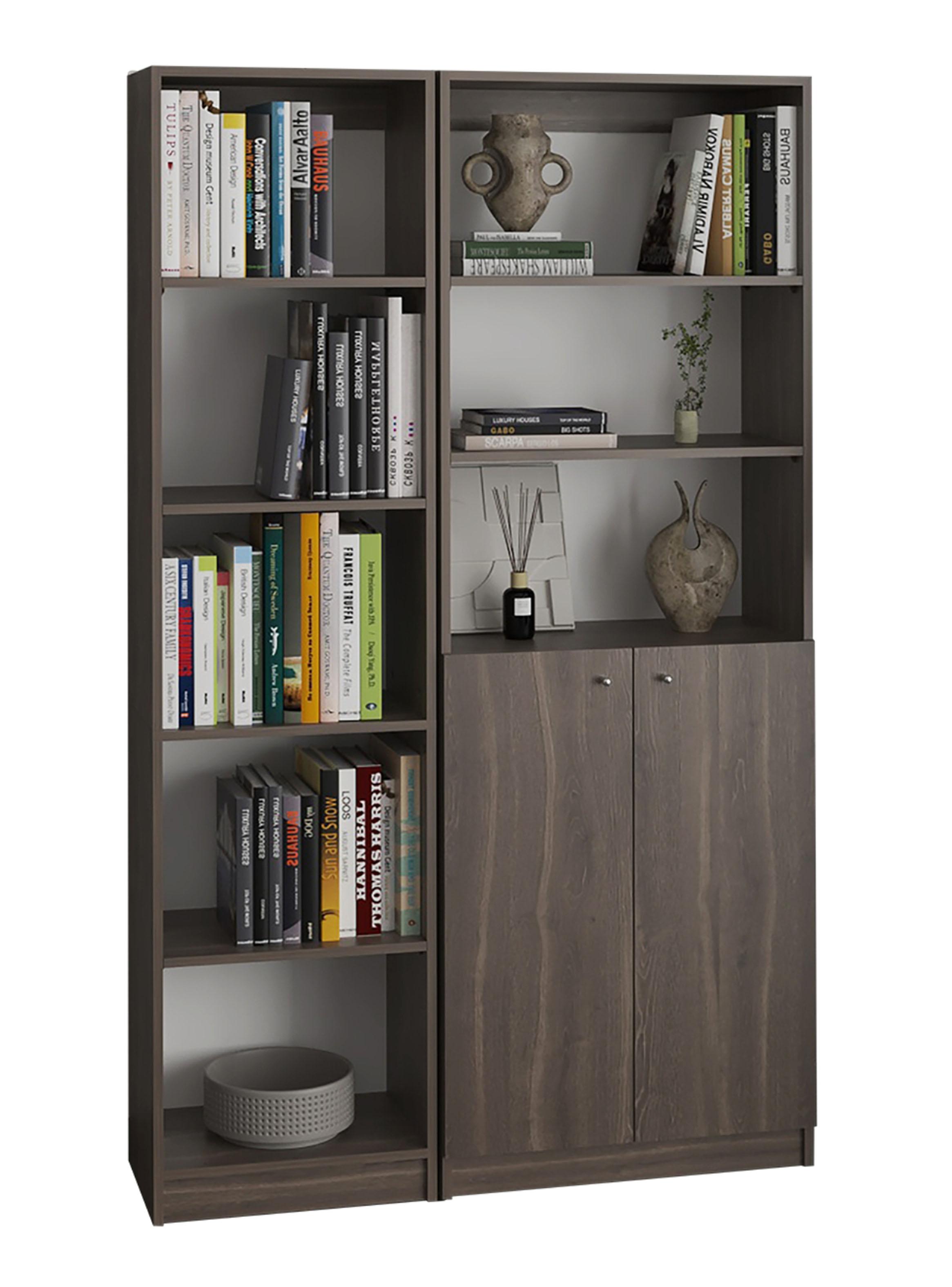 Set de 2 Estantes 10 Niveles 2 Puertas Abatibles con Repisas Home E-0