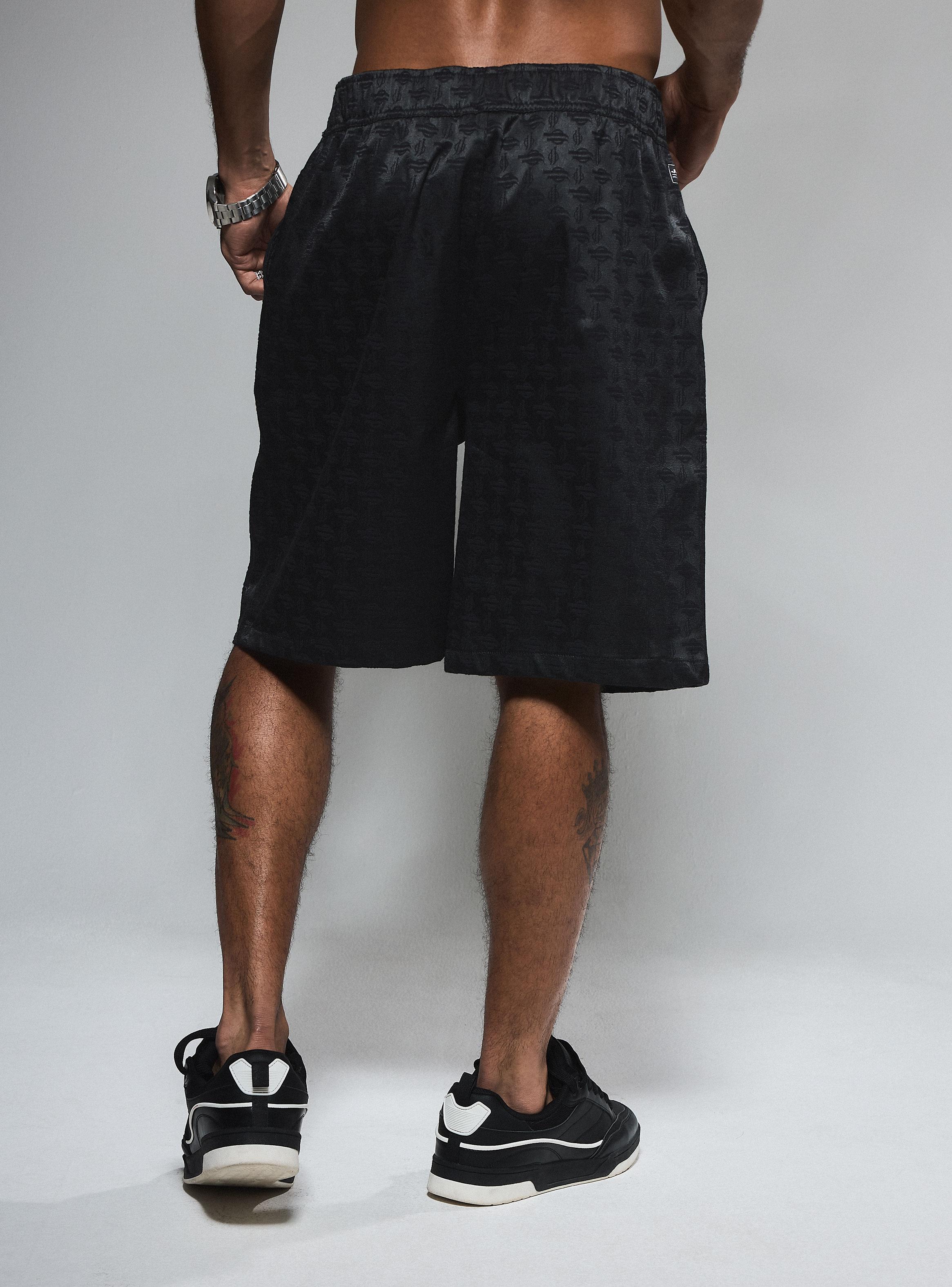 Short Jacquard Satinado Relaxed Fit Medio-1