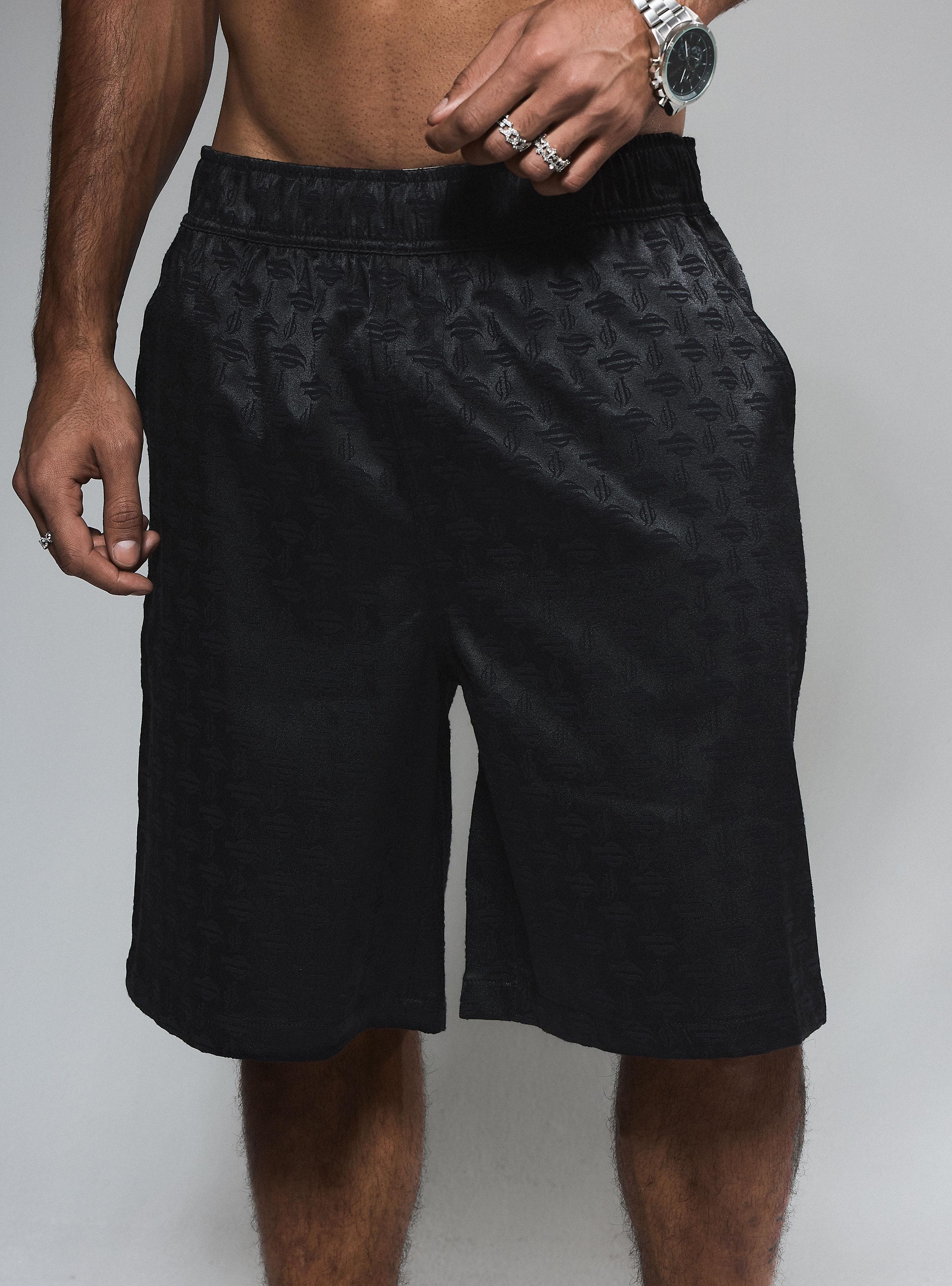 Short Jacquard Satinado Relaxed Fit Medio-2