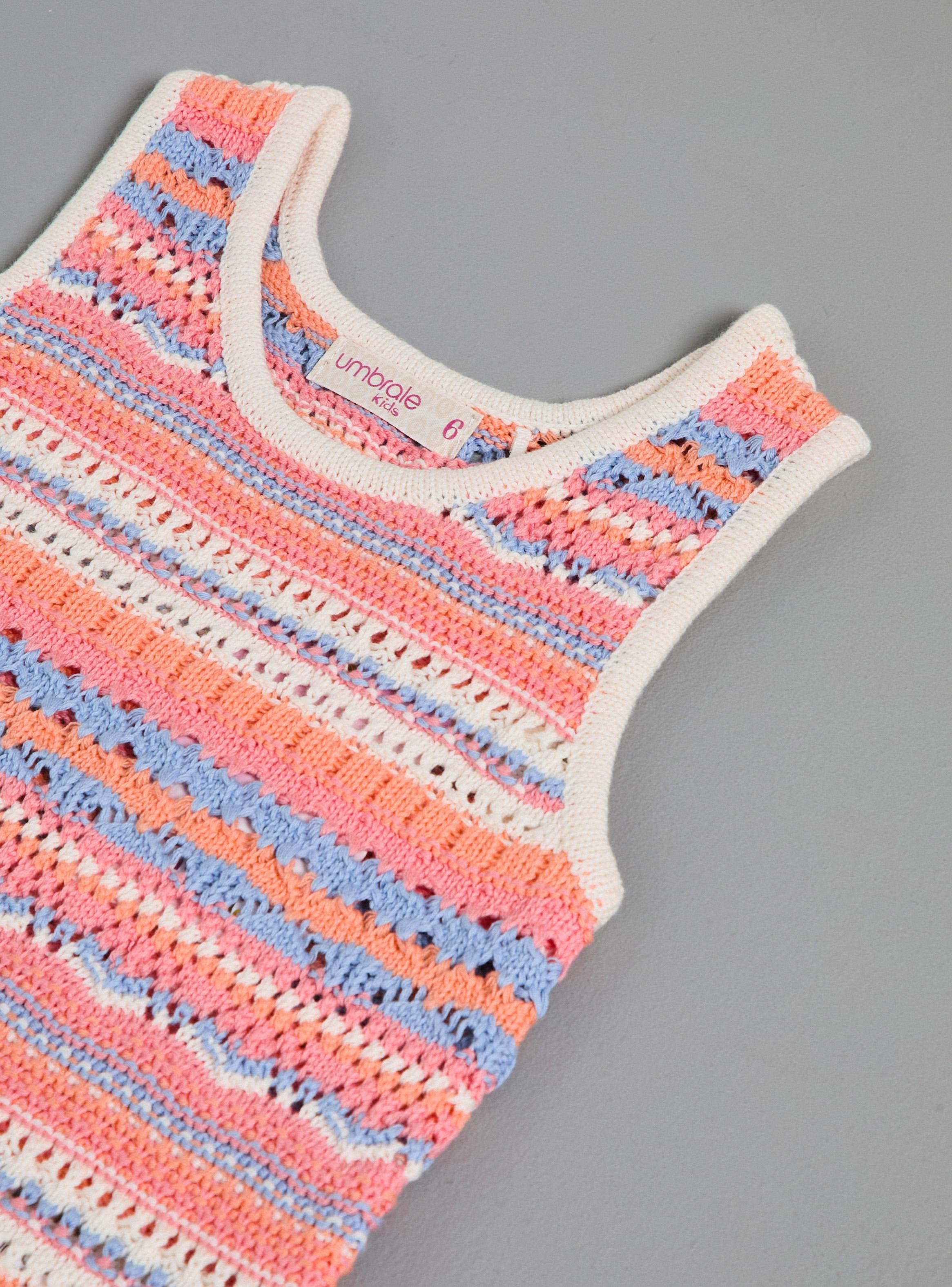 Polera Tejido Crochet Rayas Multicolor-3