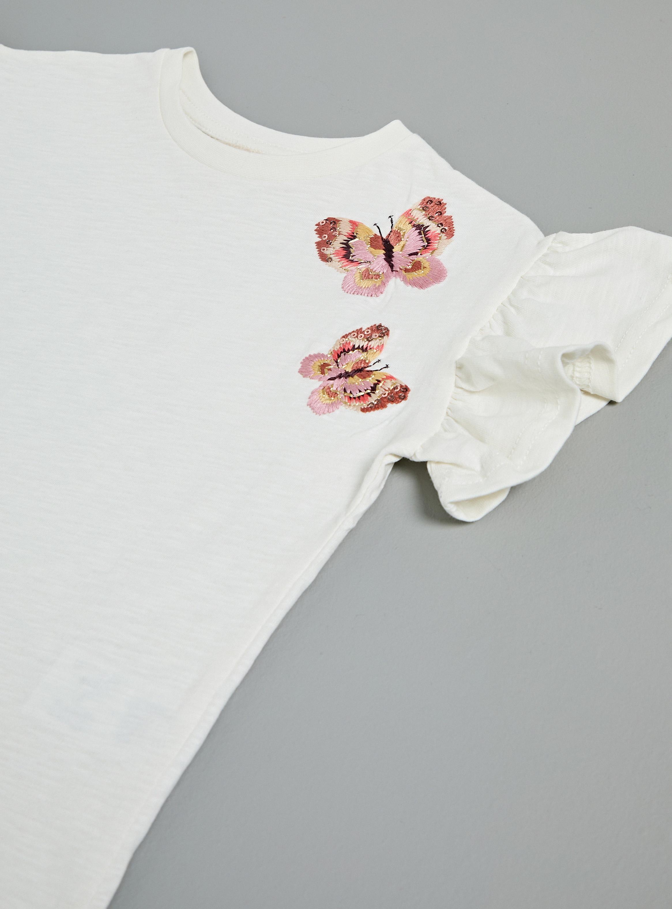Polera Vuelito Manga Aplicación Bordada Lentejuelas-3