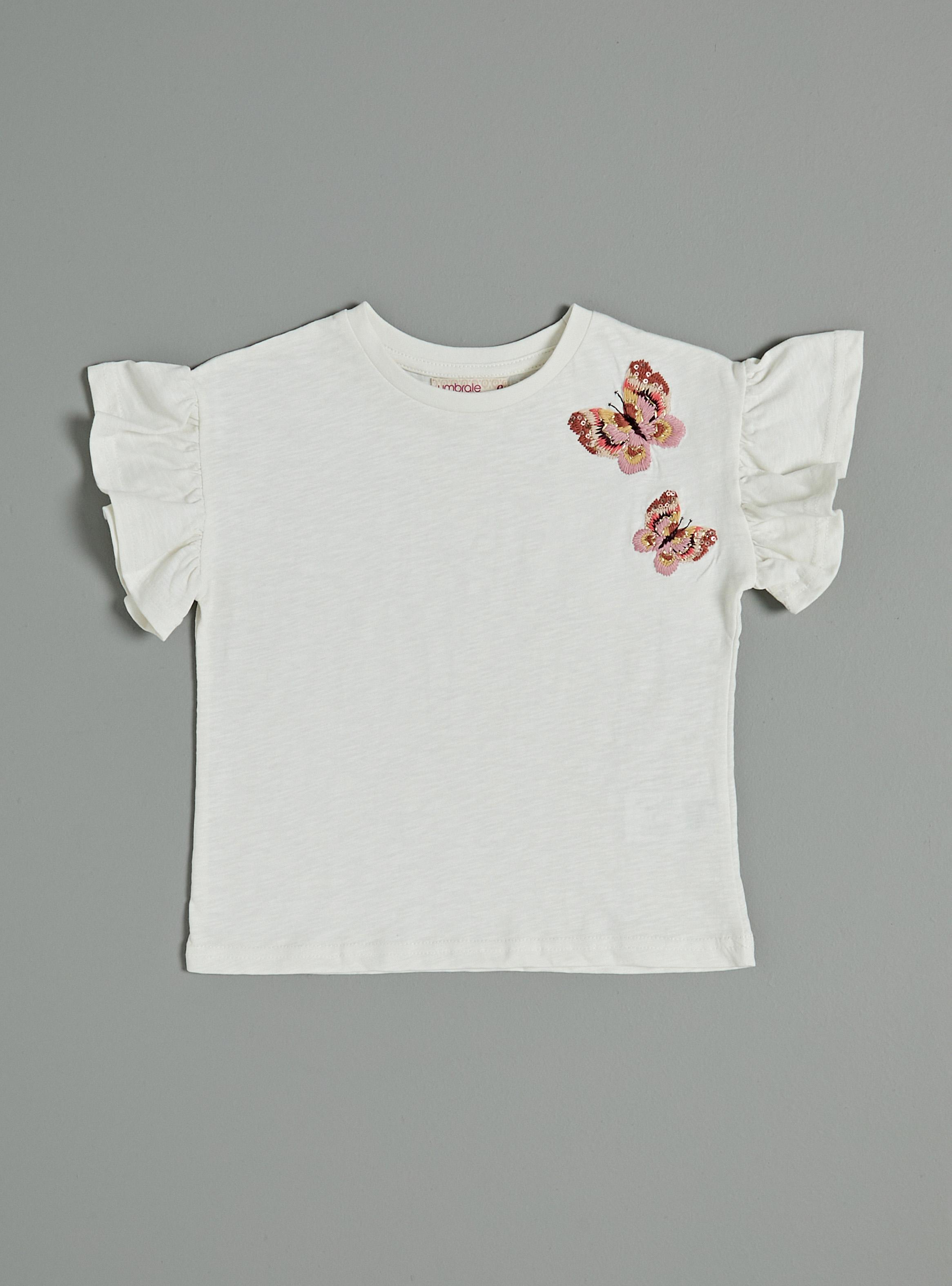 Polera Vuelito Manga Aplicación Bordada Lentejuelas-1