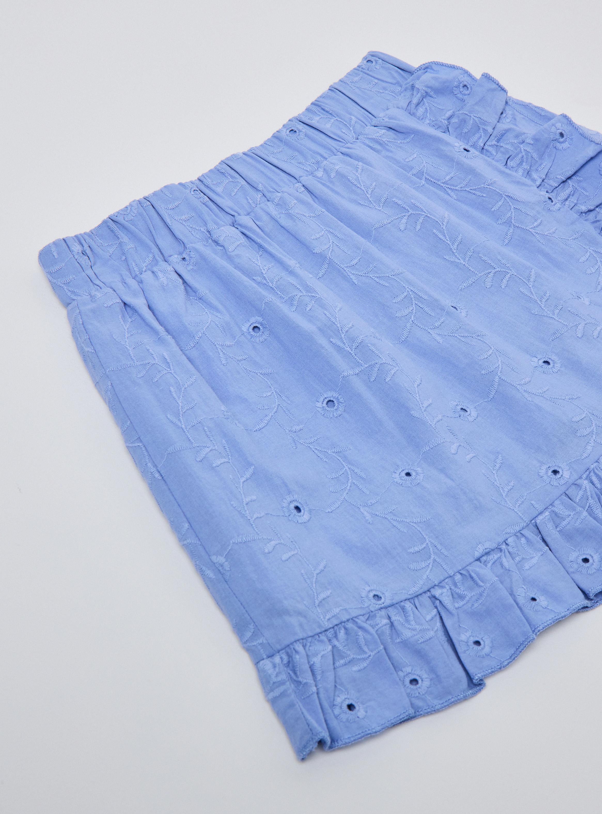 Short Skort Falda Broderie-3