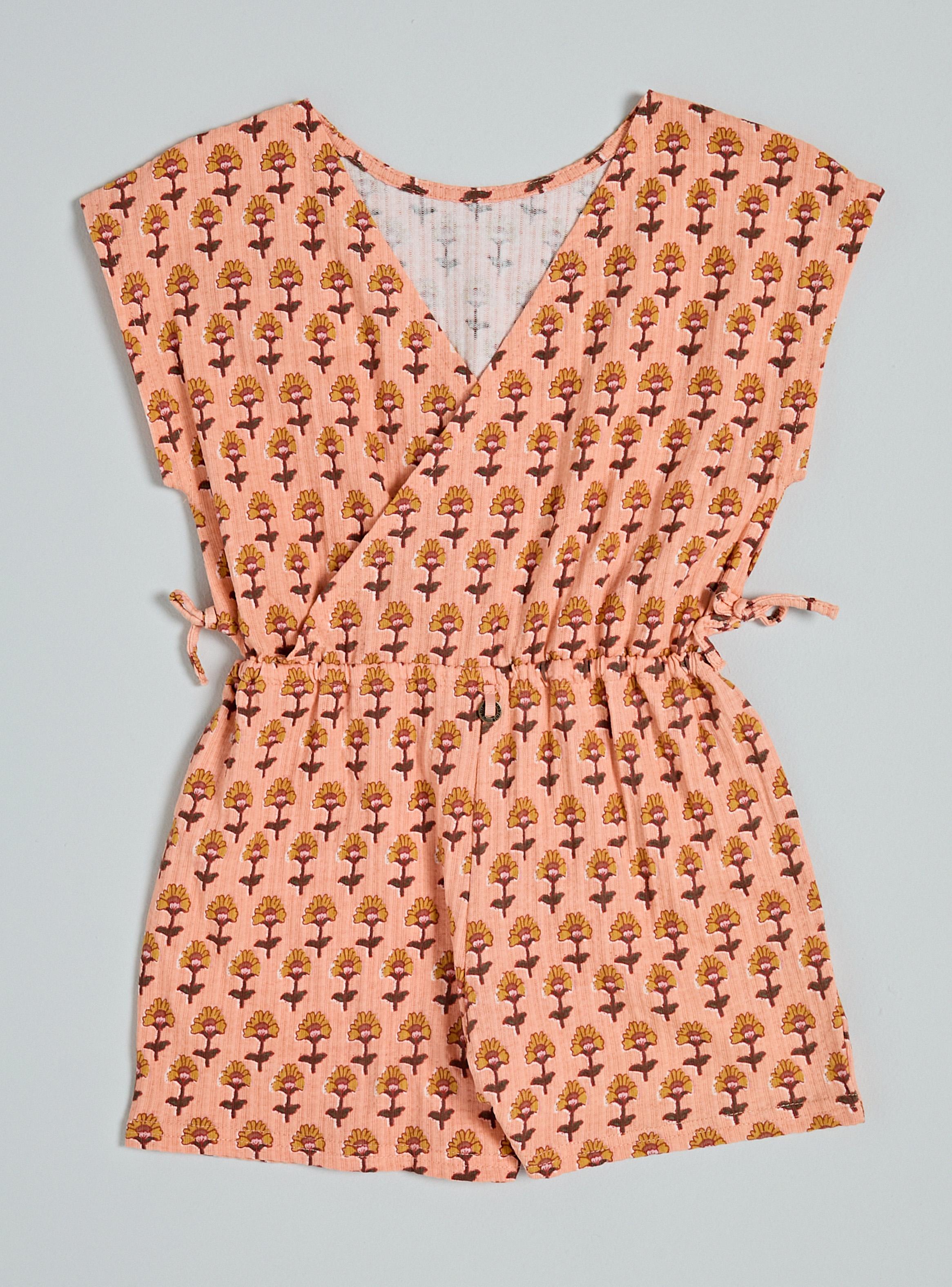 Enterito Cut Out en Costados con Espalda Cruzada y Estampado-1