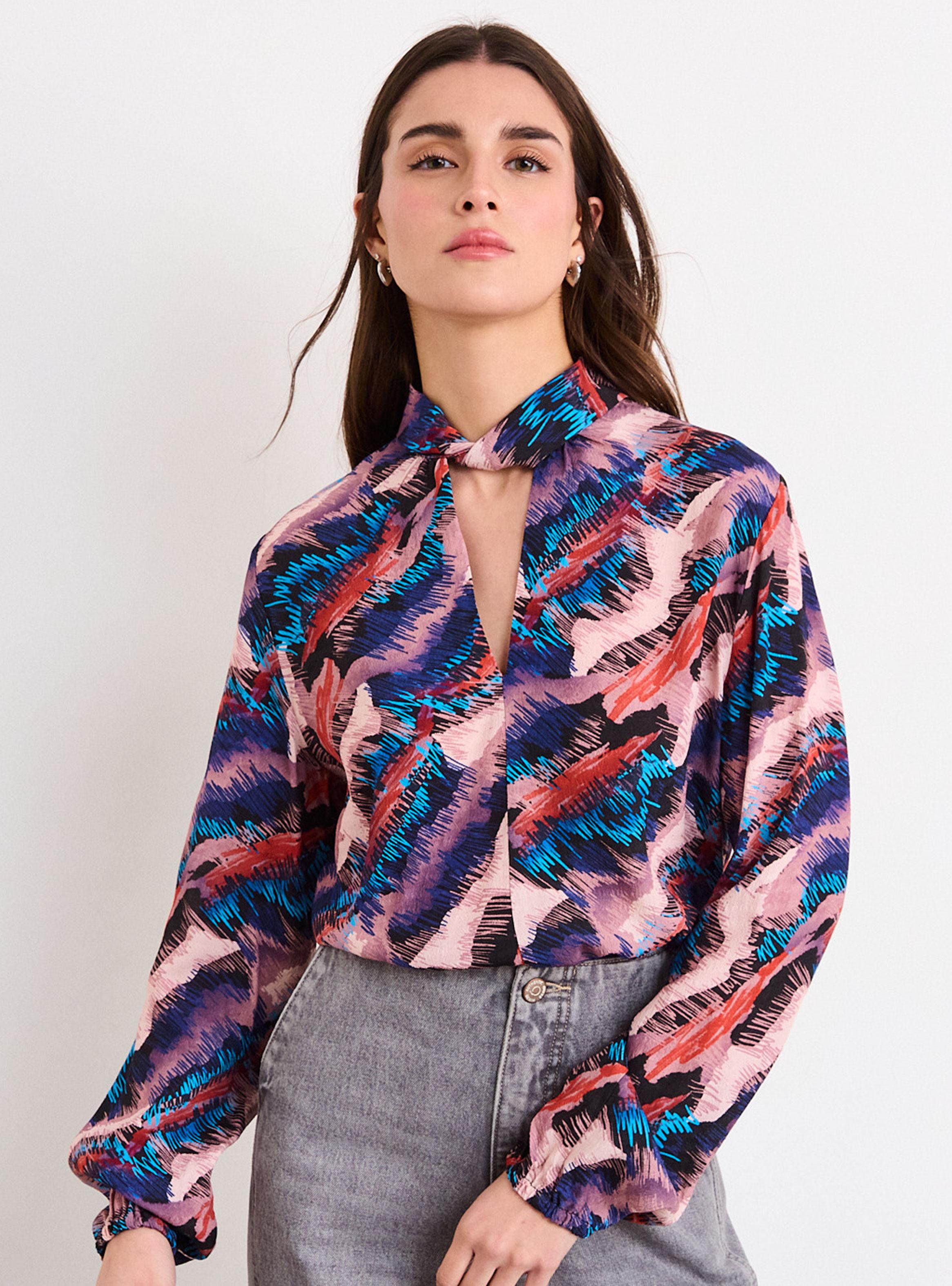 Blusa Fantasía Manga Larga Viscosa-0