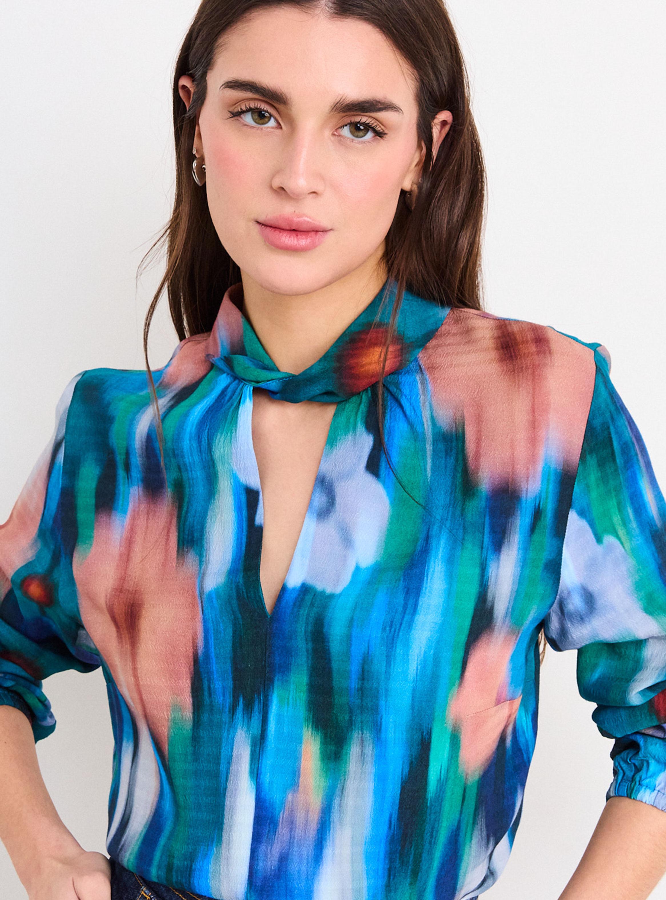 Blusa Fantasía Manga Larga Regular Viscosa-2